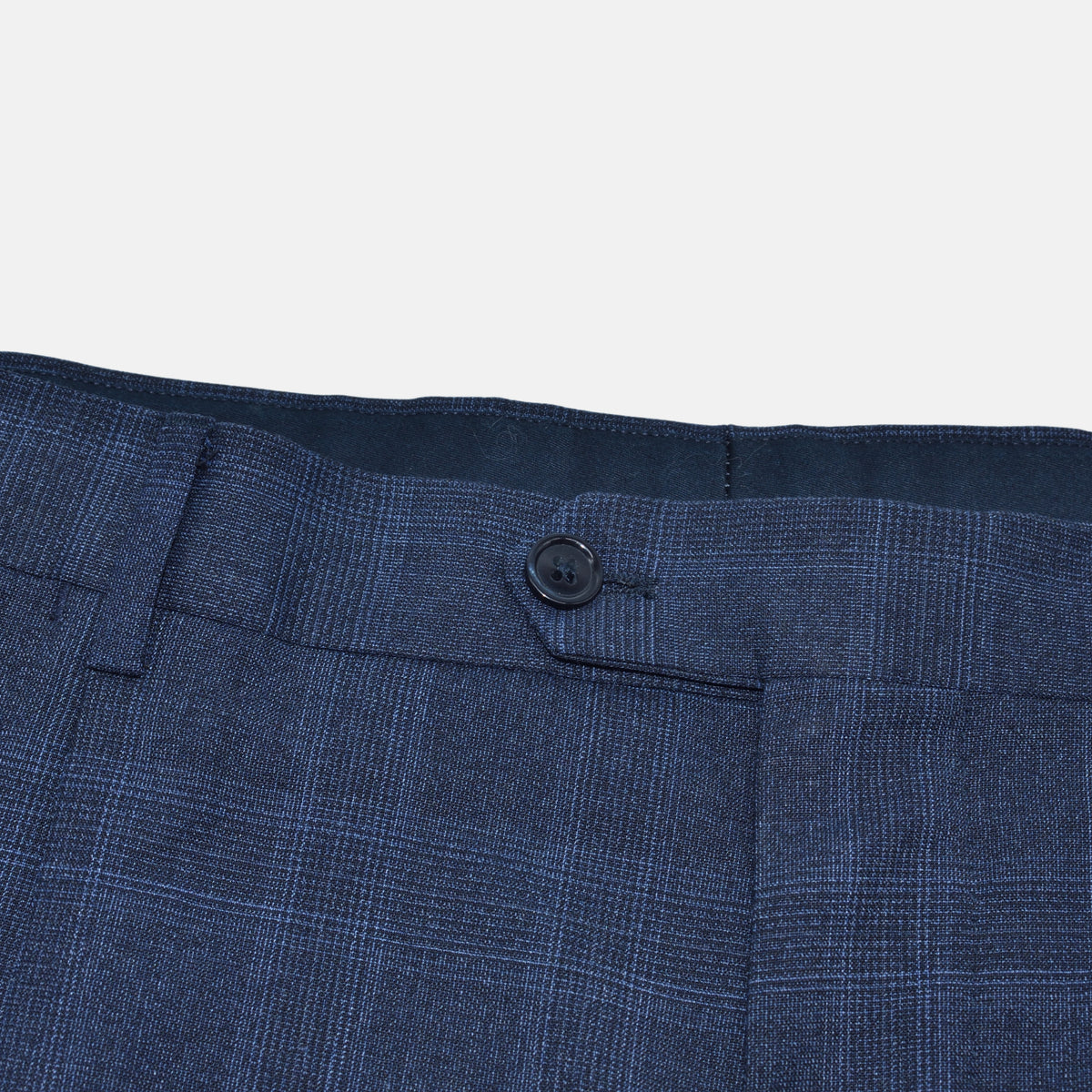 Blue Checkered Suit made of Polyester/Wool (EU 50)