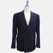 Navy Double Breasted Blazer made of Cashmere (EU 52)