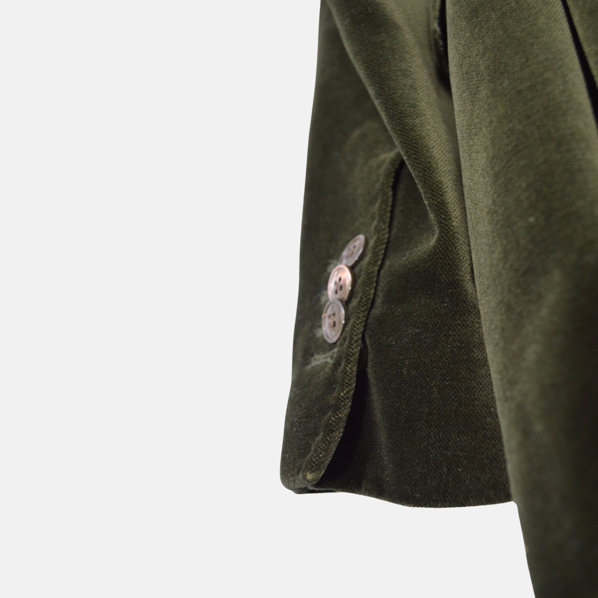 Green Velvet Blazer made of Cotton/Modal (EU 52)