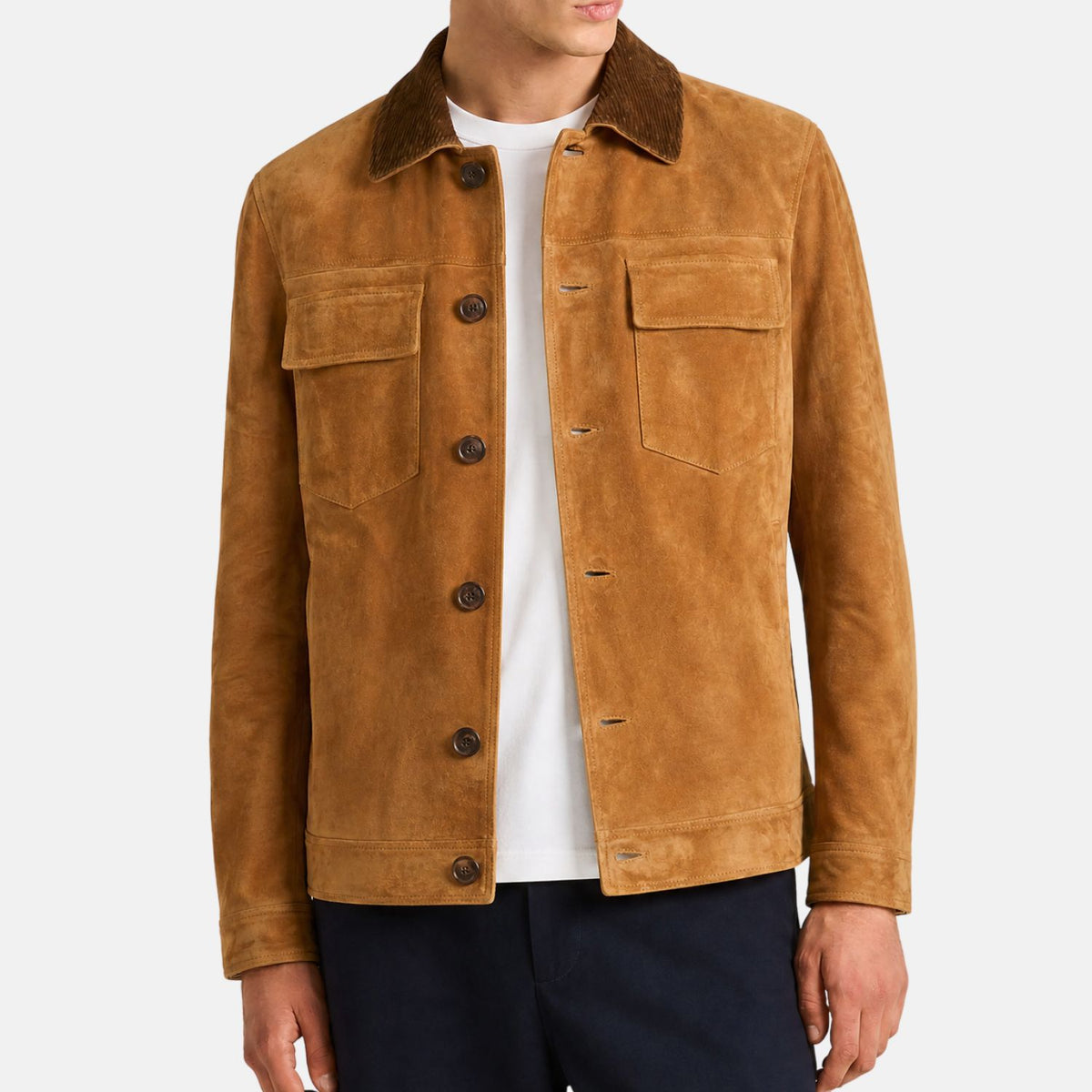 Wildlederjacke aus Kamelleder (EU 48)