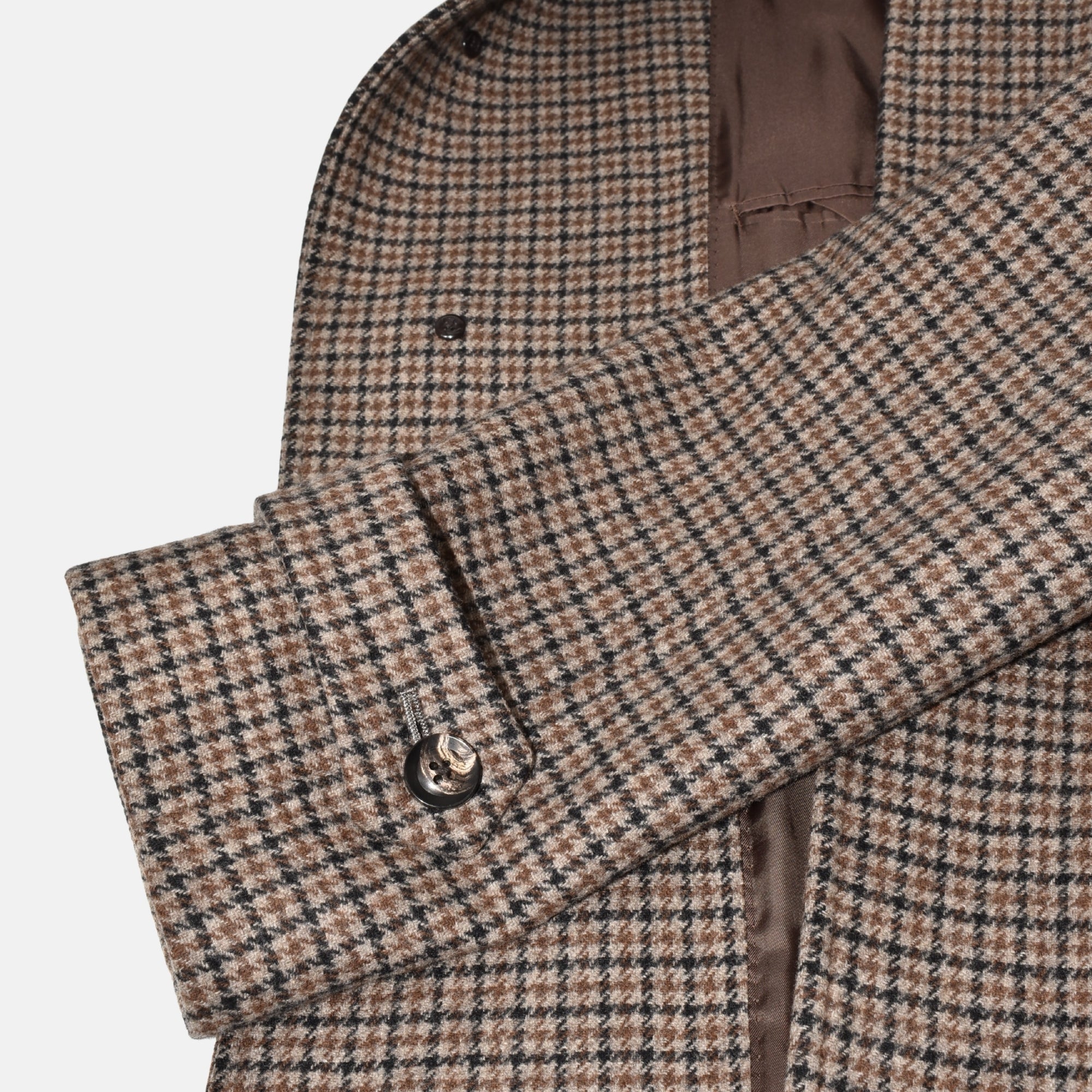 Multicoloured Checkered Coat made of Wool (EU 50)