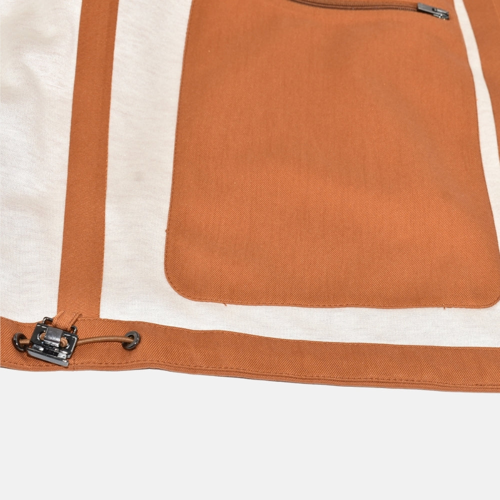 Terracotta Vest made of Silk (M)