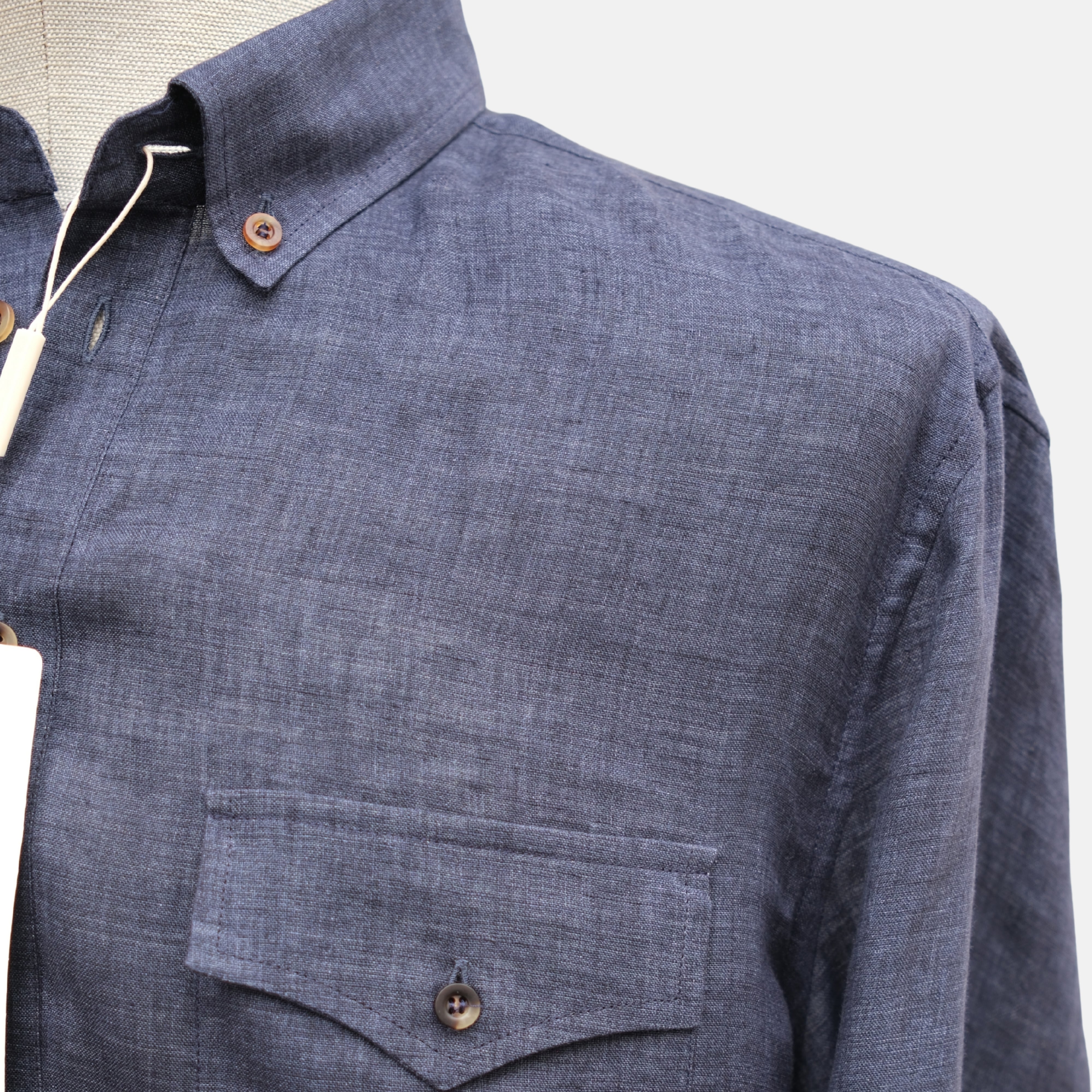Blue Linen Shirt (XL)