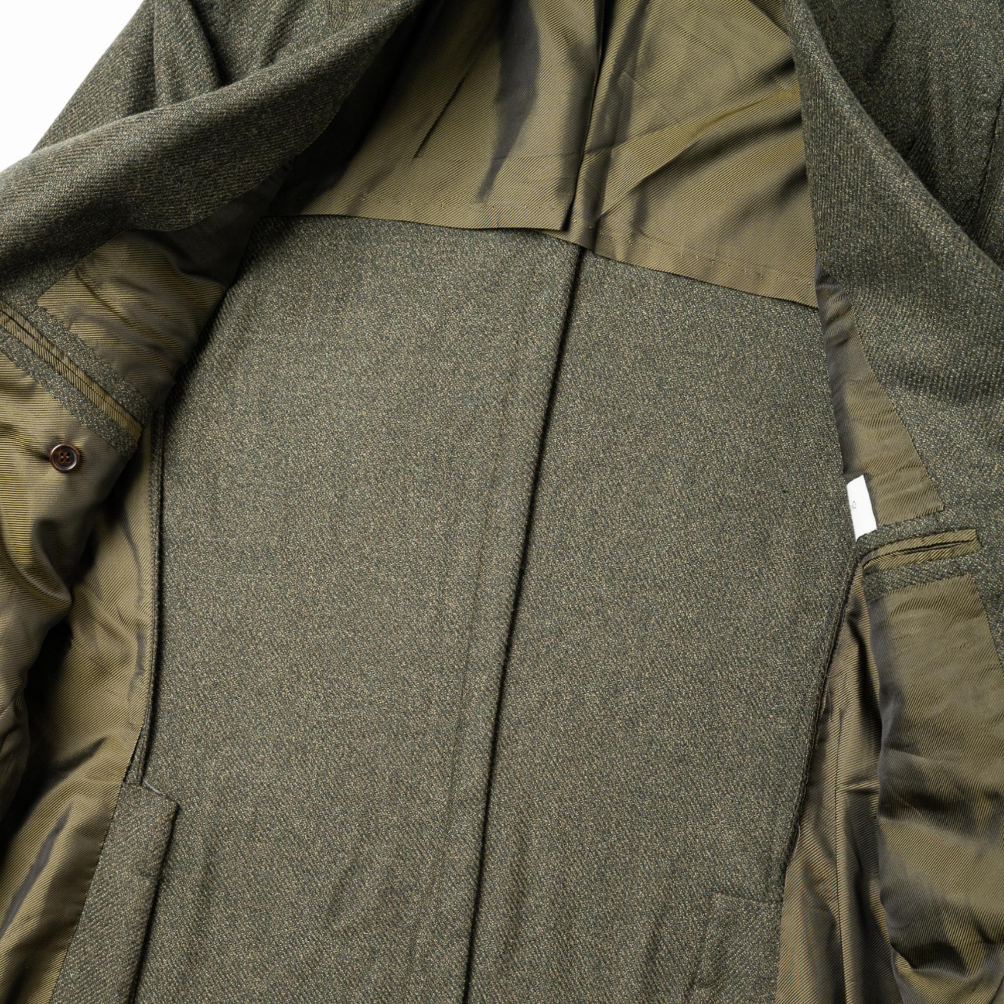 Olive Green Blazer made of Wool/Silk