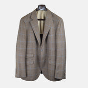 Brown Checked Blazer made of Wool/Cashmere (54)