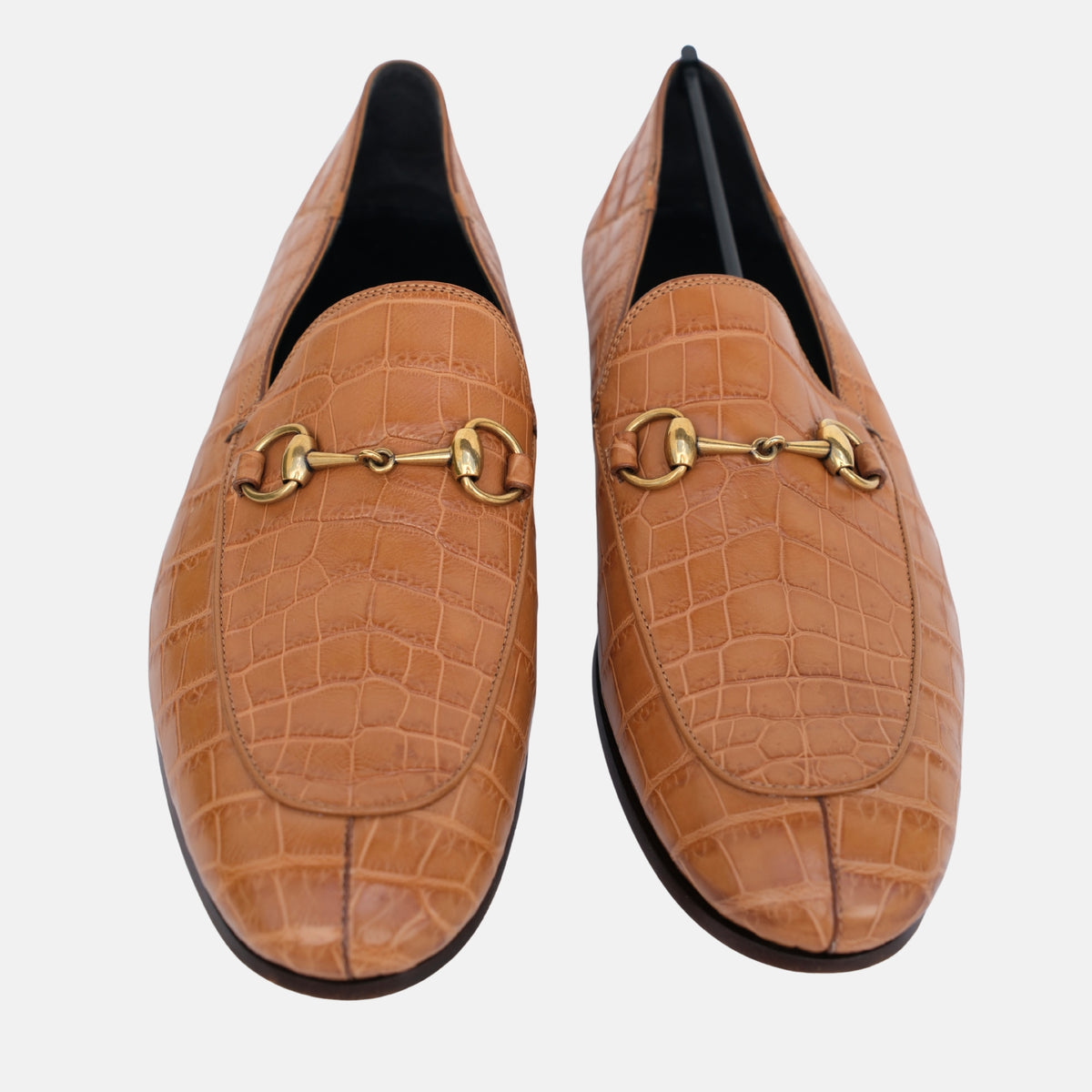 Braune Loafers aus Krokodilleder (EU 43.5)