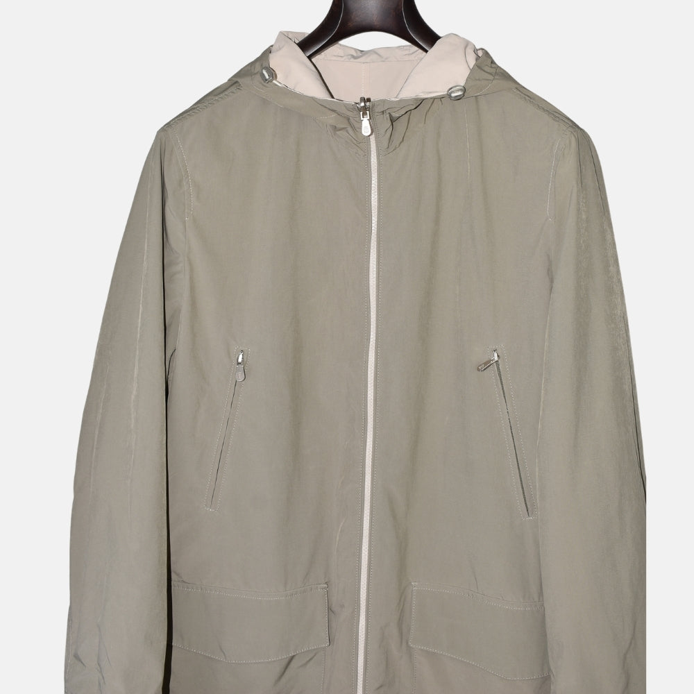 Beige/Olive Reversible Rain Coat (EU 48)