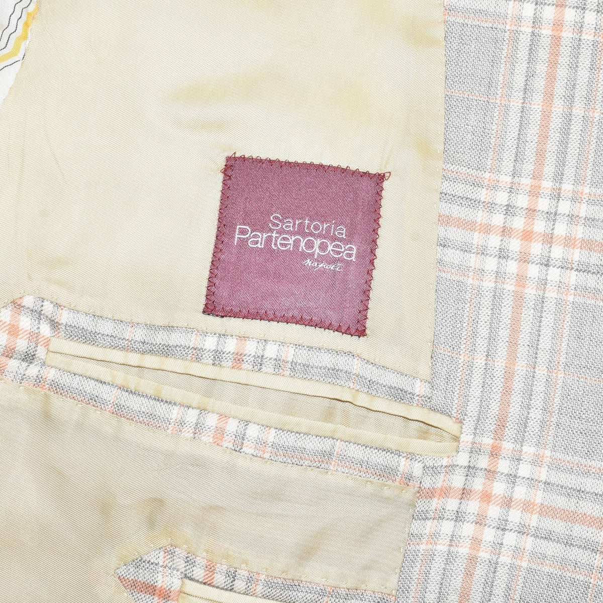 Grau/Orange Kaschmir-Blazer (EU 56)