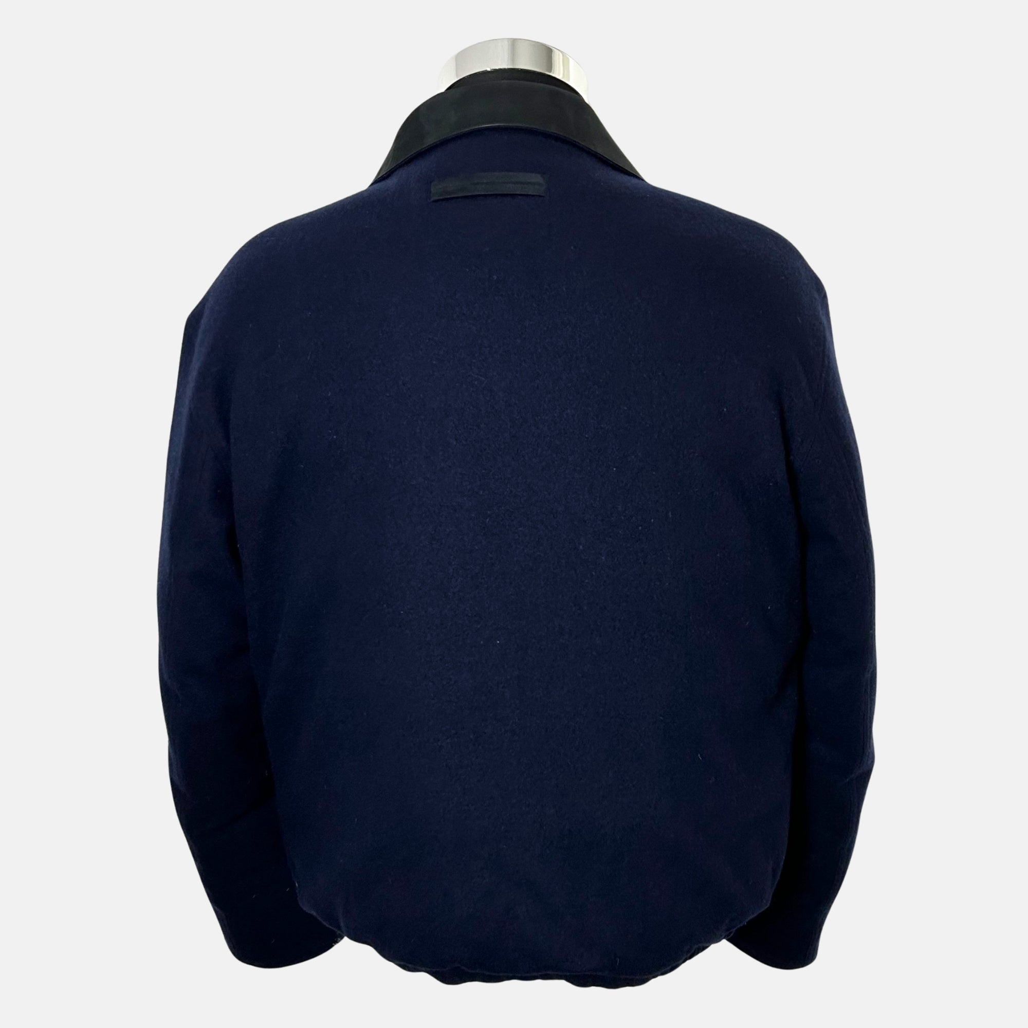 Navy Down Bomber Jacket made of Wool/Cashmere (EU 48)