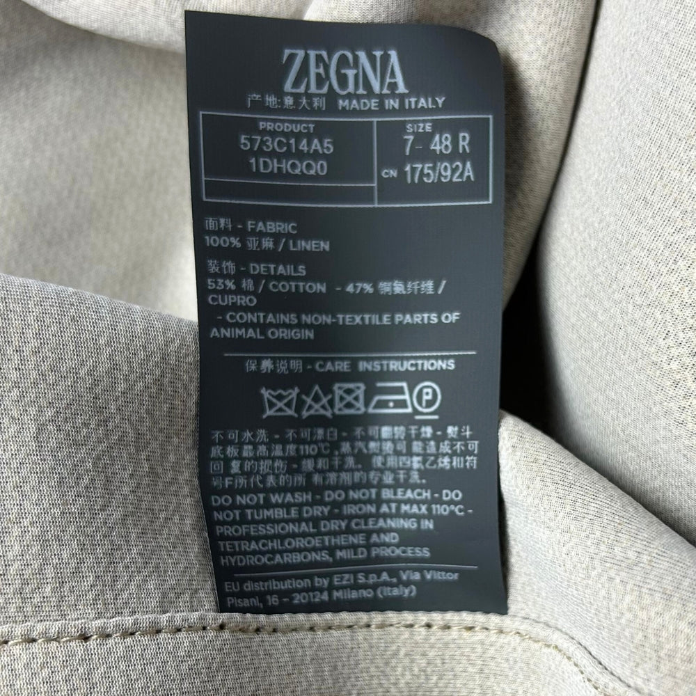 Beige-Camel Overshirt made if Linen (EU 48)