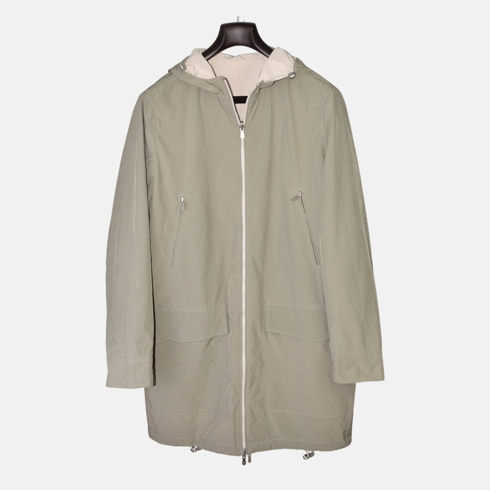 Beige/Olive Reversible Rain Coat (EU 48)