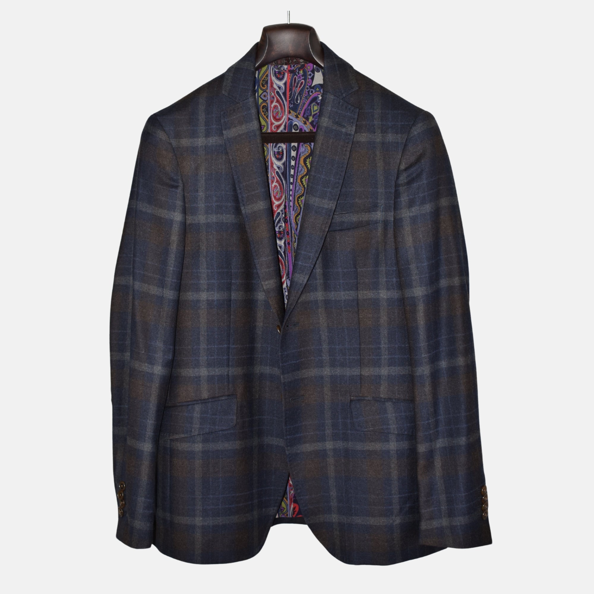 Multicoloured Checkered Blazer made of Wool (EU 50)