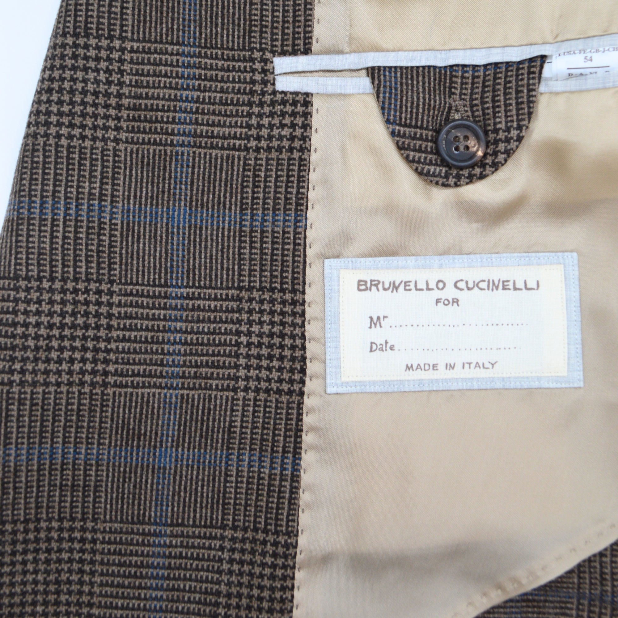 Brown Checked Blazer made of Wool/Cashmere (54)