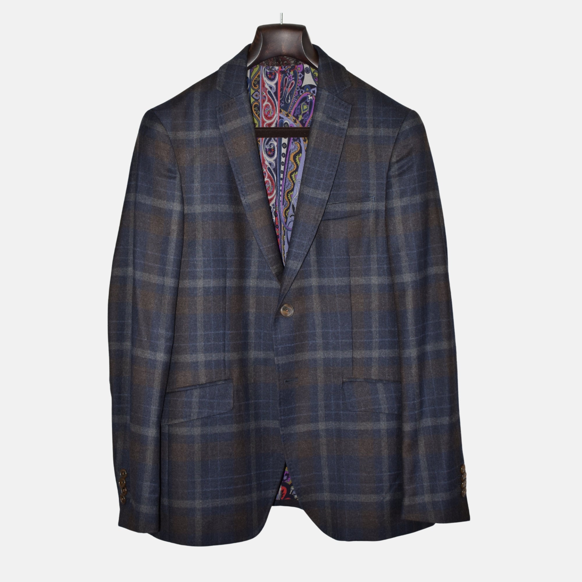 Multicoloured Checkered Blazer made of Wool (EU 50)