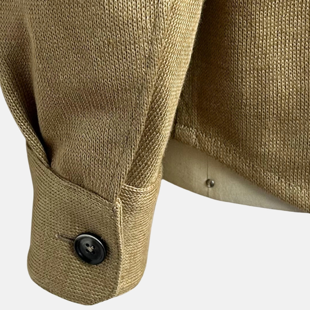 Beige-Camel Overshirt made if Linen (EU 48)
