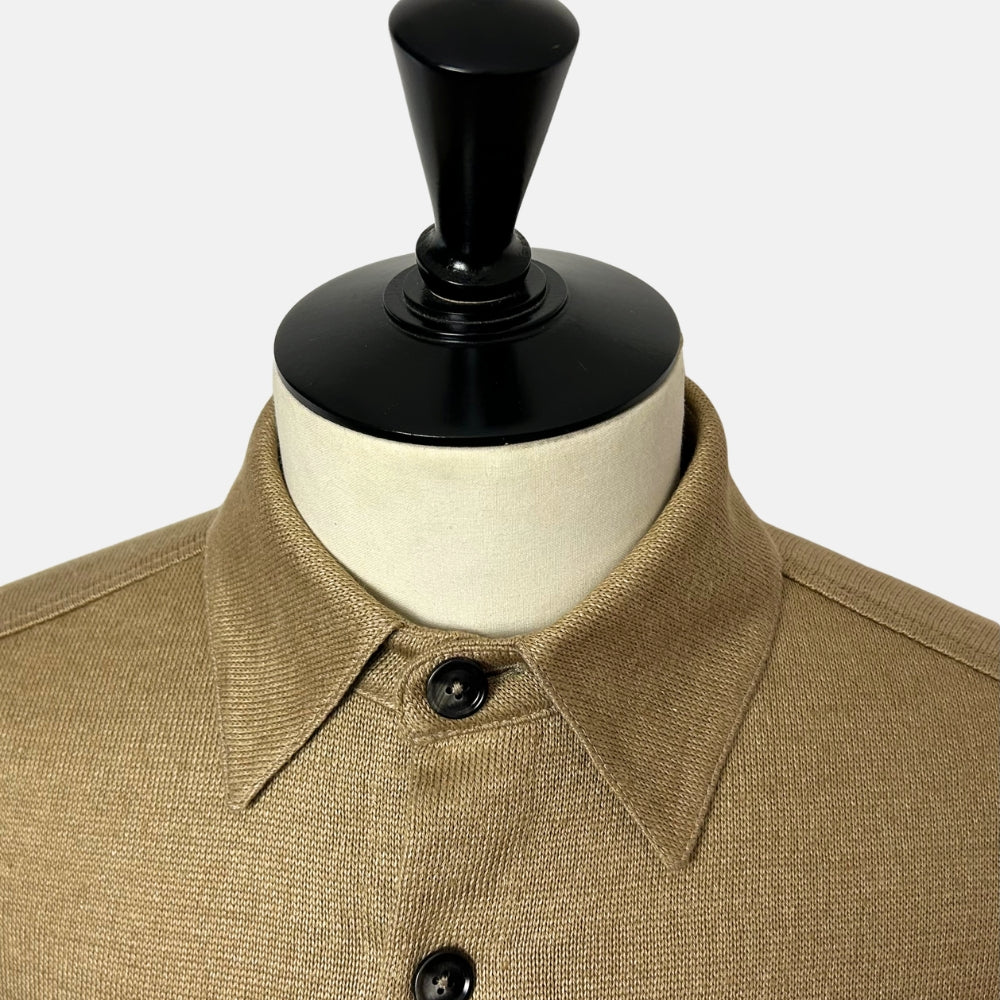 Beige-Camel Overshirt made if Linen (EU 48)