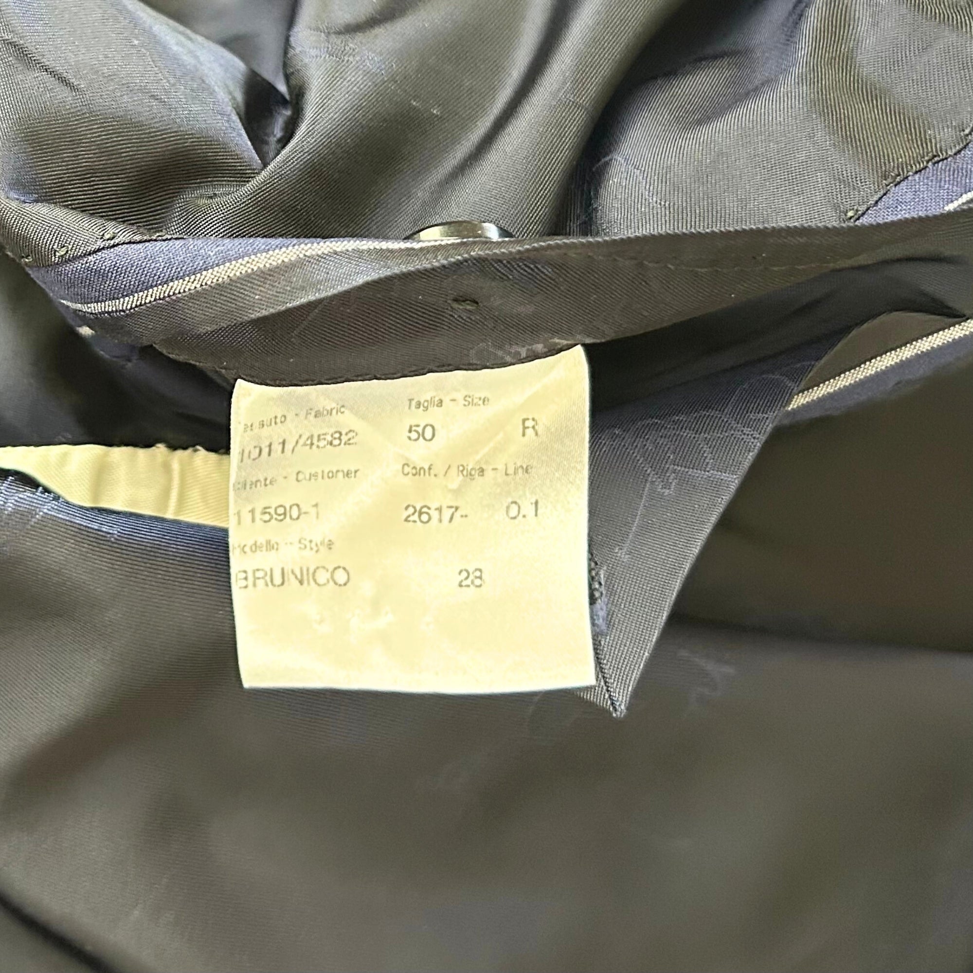 Navy Striped Blazer made of Wool/Silk (EU 50)