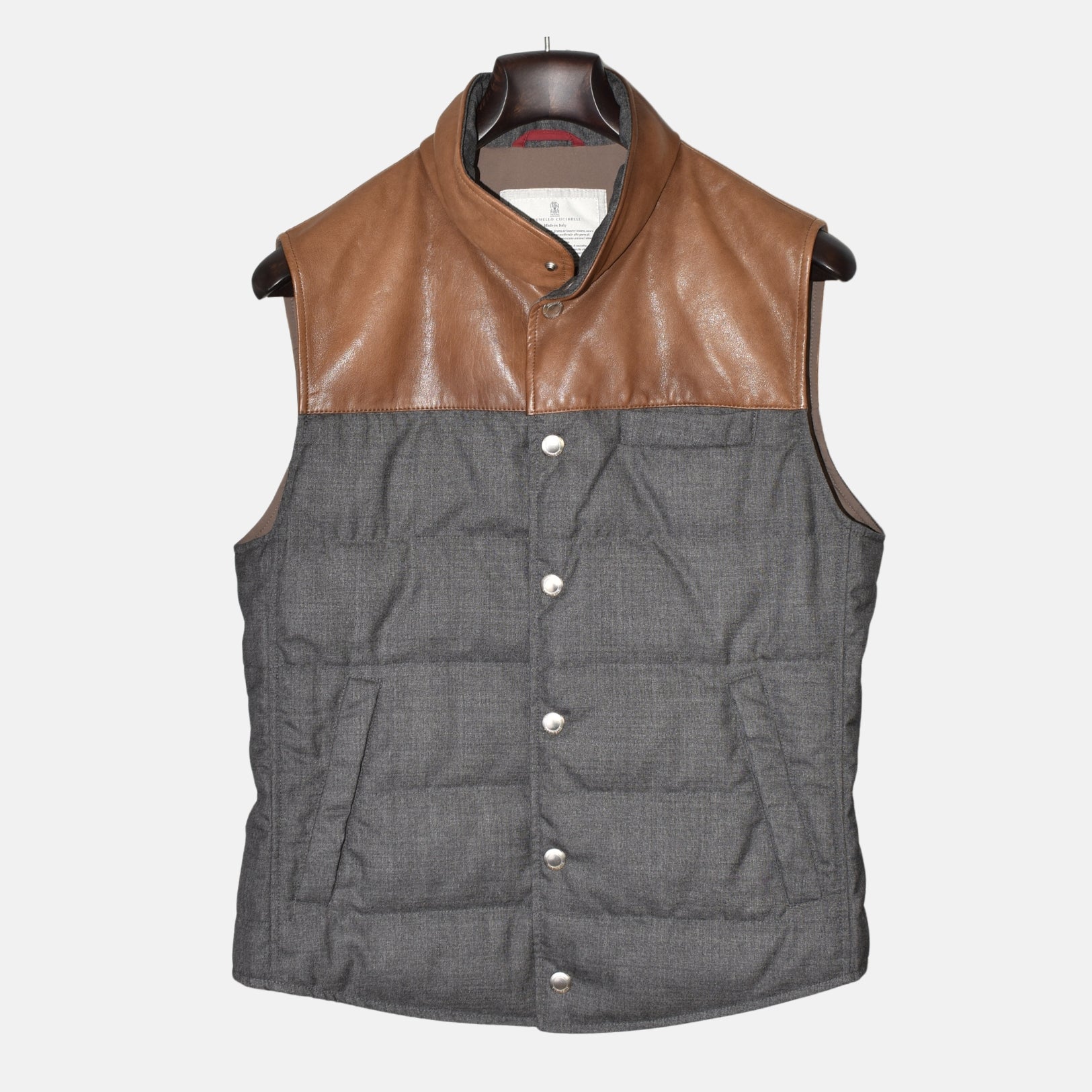 Multicoloured Vest made of Wool/Leather (M)
