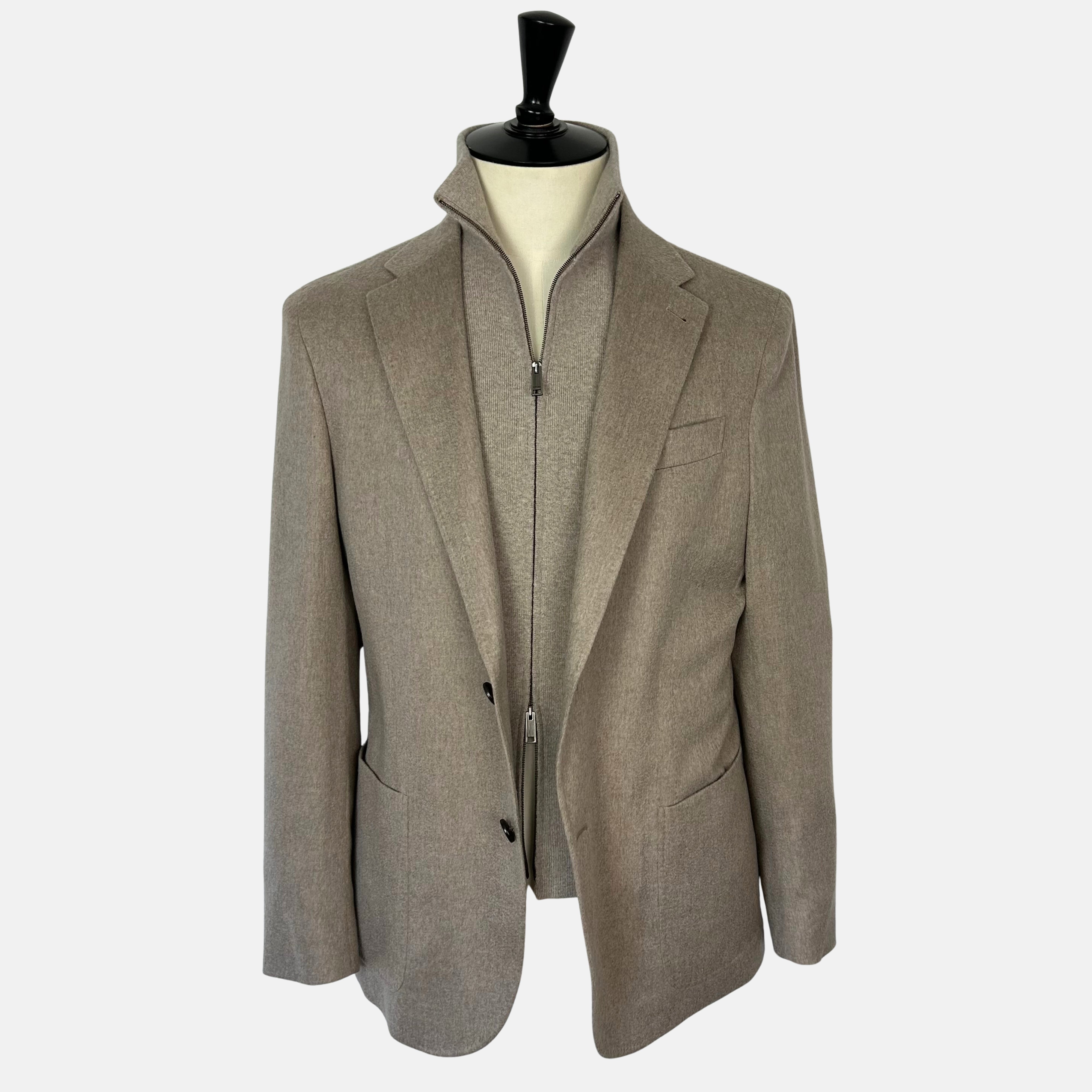 Sand Oasi Cashmere Jacket with Removable Vest (EU 52)