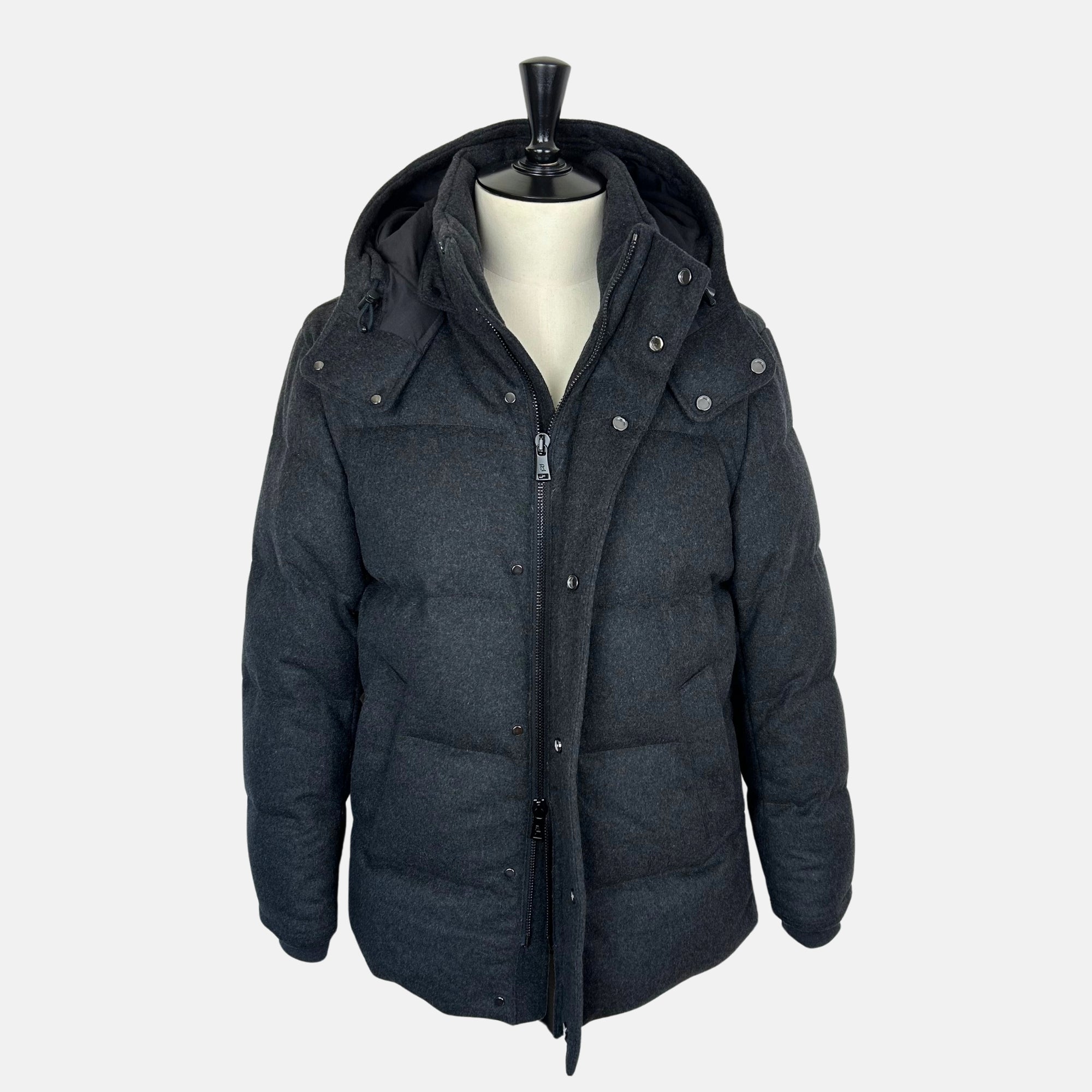 Charcoal  Down Jacket made of Wool/Nylon (M)