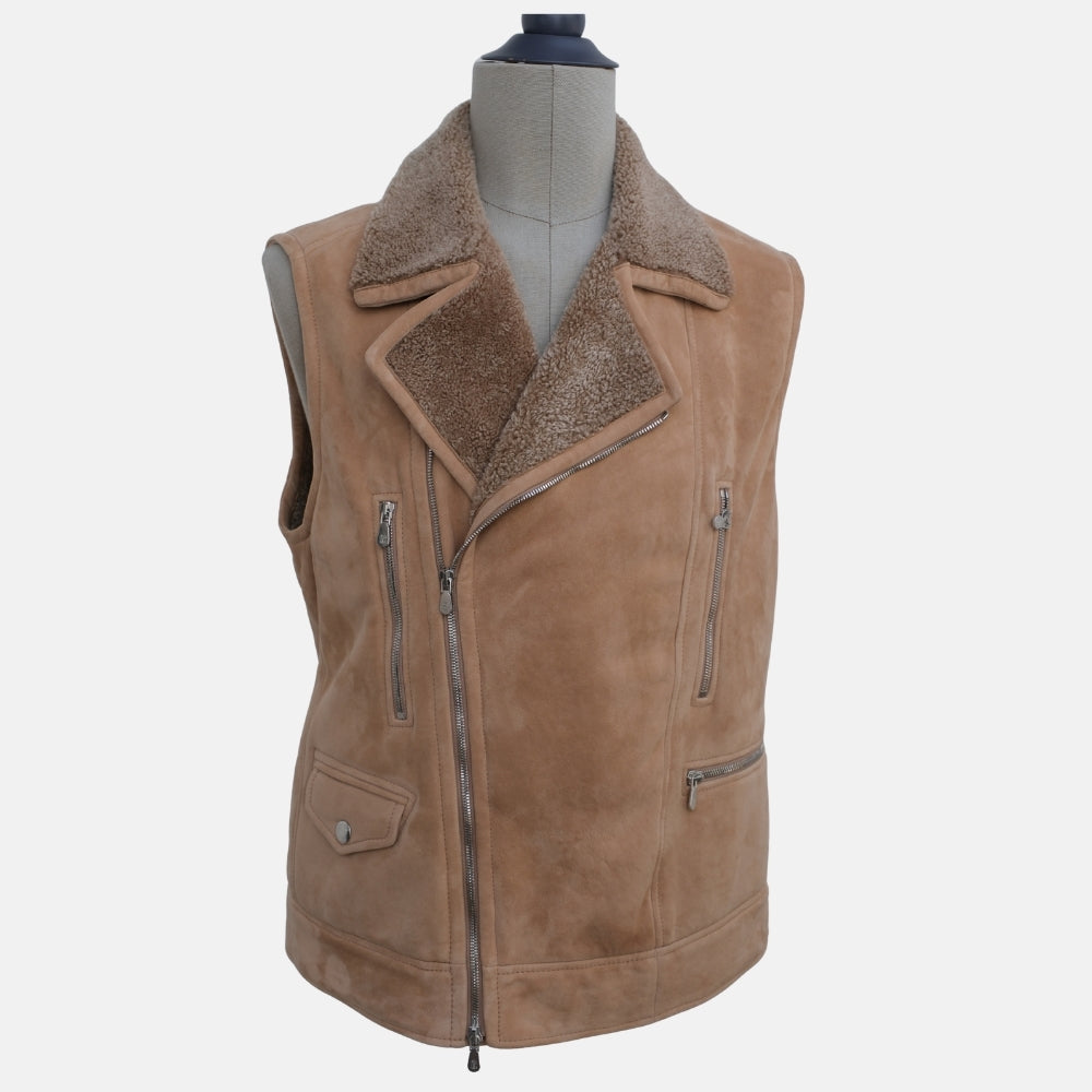 Beige Shearling Vest (M)