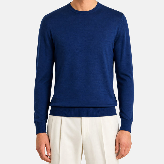 Blue Cashseta Sweater made of Cashmere/Silk (EU 48)