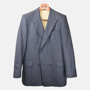 Dark Grey/Beige Pinstripe made of Virgin Wool (48)