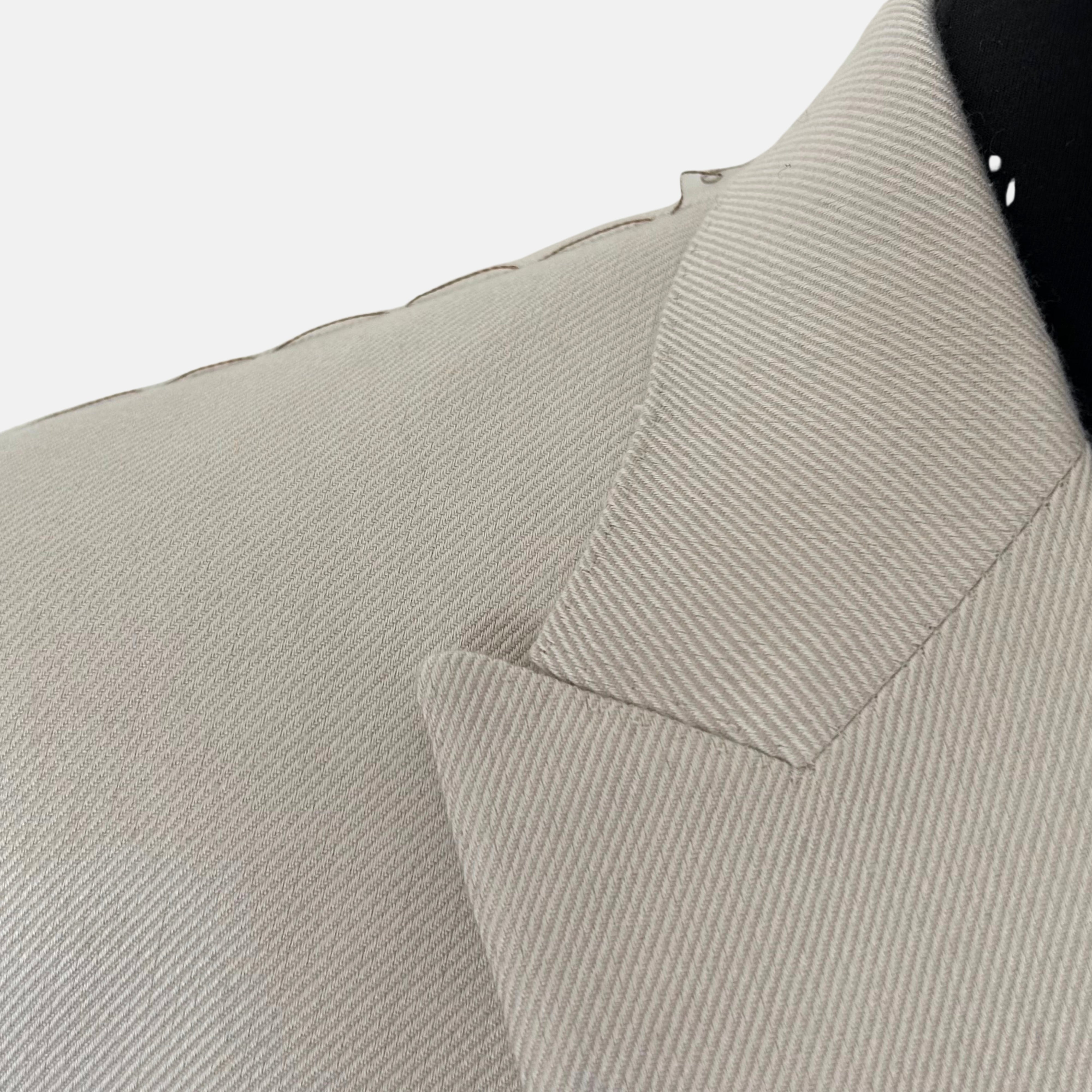 Ecru Double Breasted Blazer made of Cotton/Silk/Cashmere (EU 48)