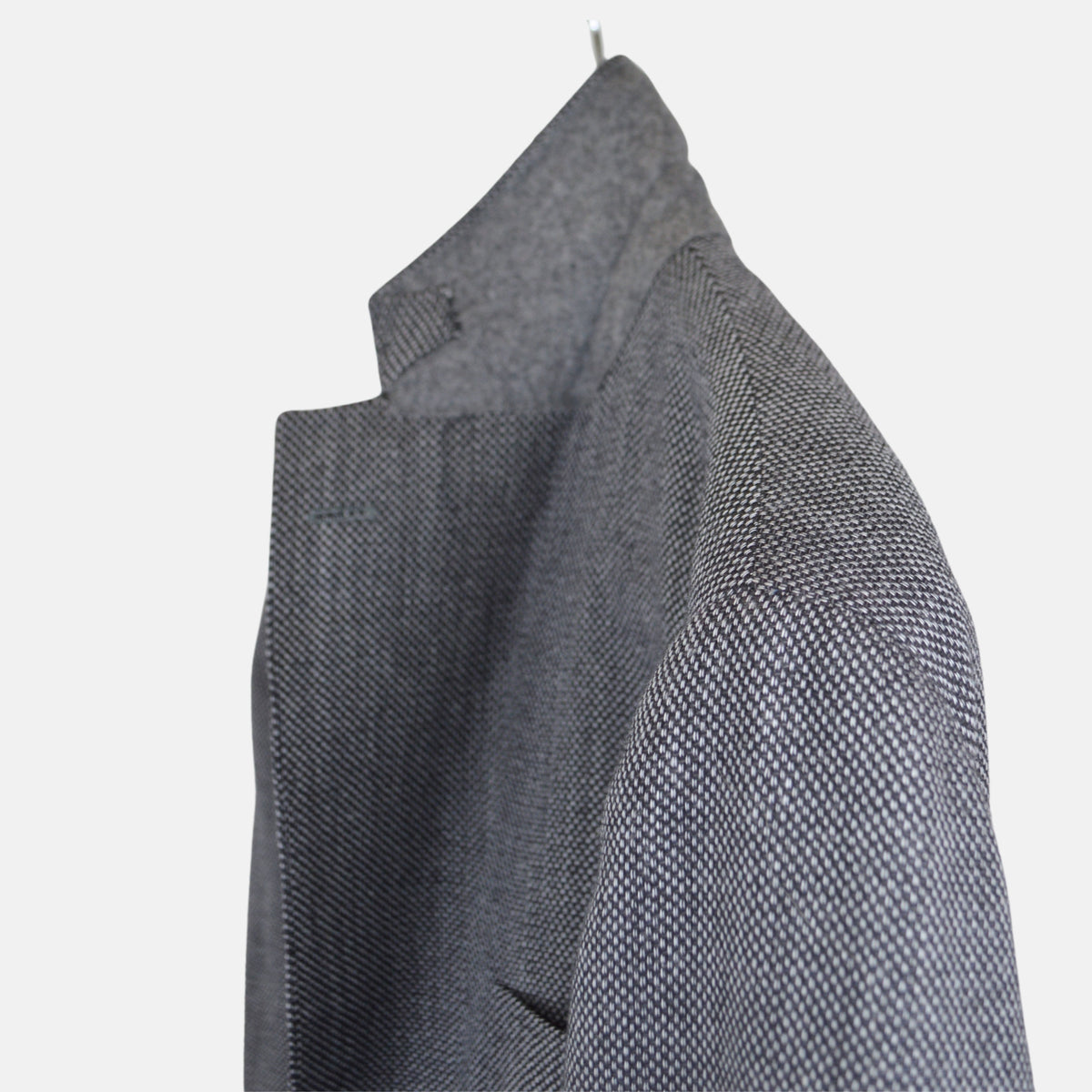 Charcoal Patterned Wool Blazer