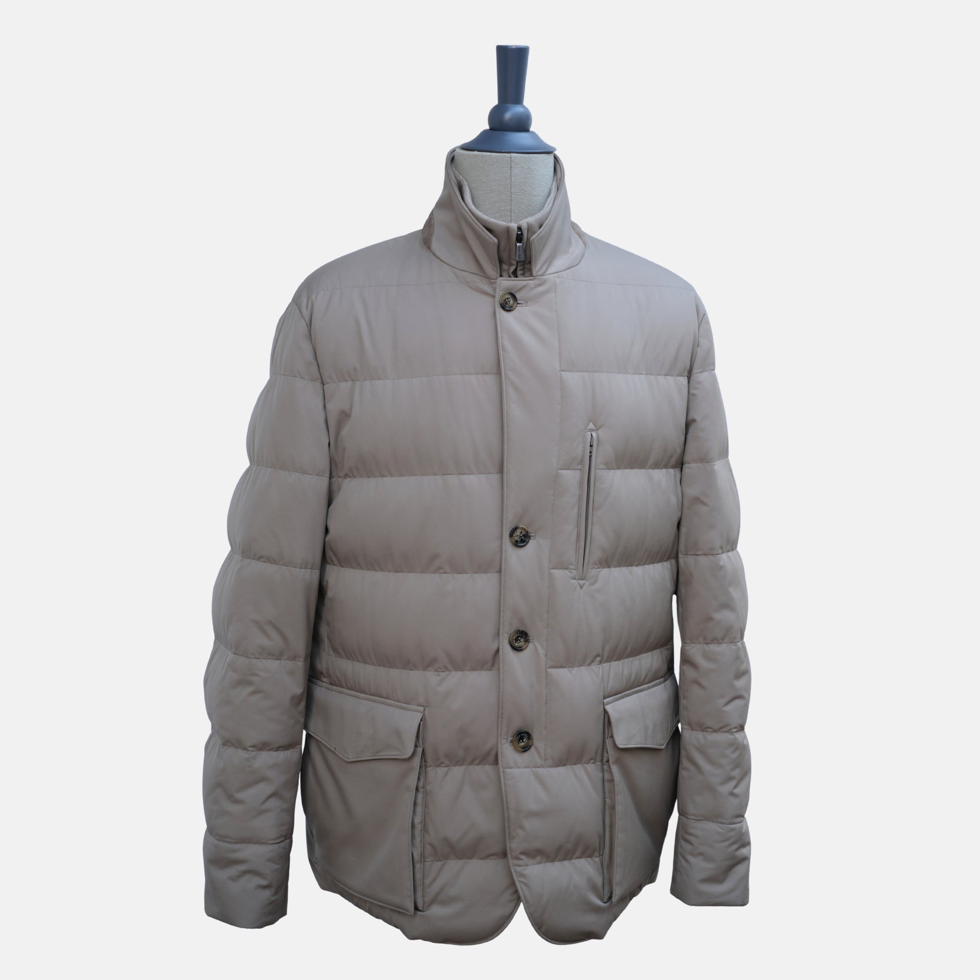 Taupe Down Jacket made of Nylon (XL)