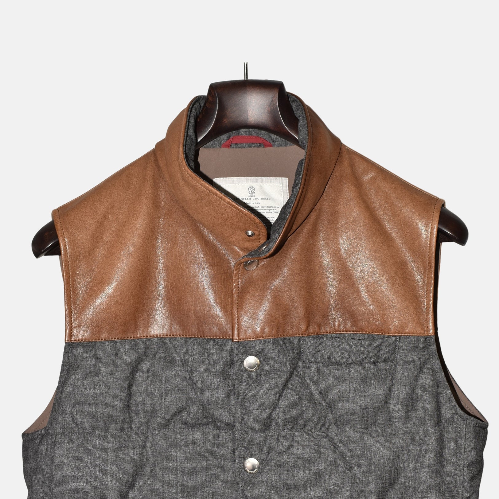 Multicoloured Vest made of Wool/Leather (M)
