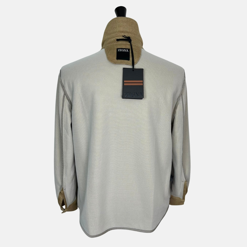 Beige-Camel Overshirt made if Linen (EU 48)