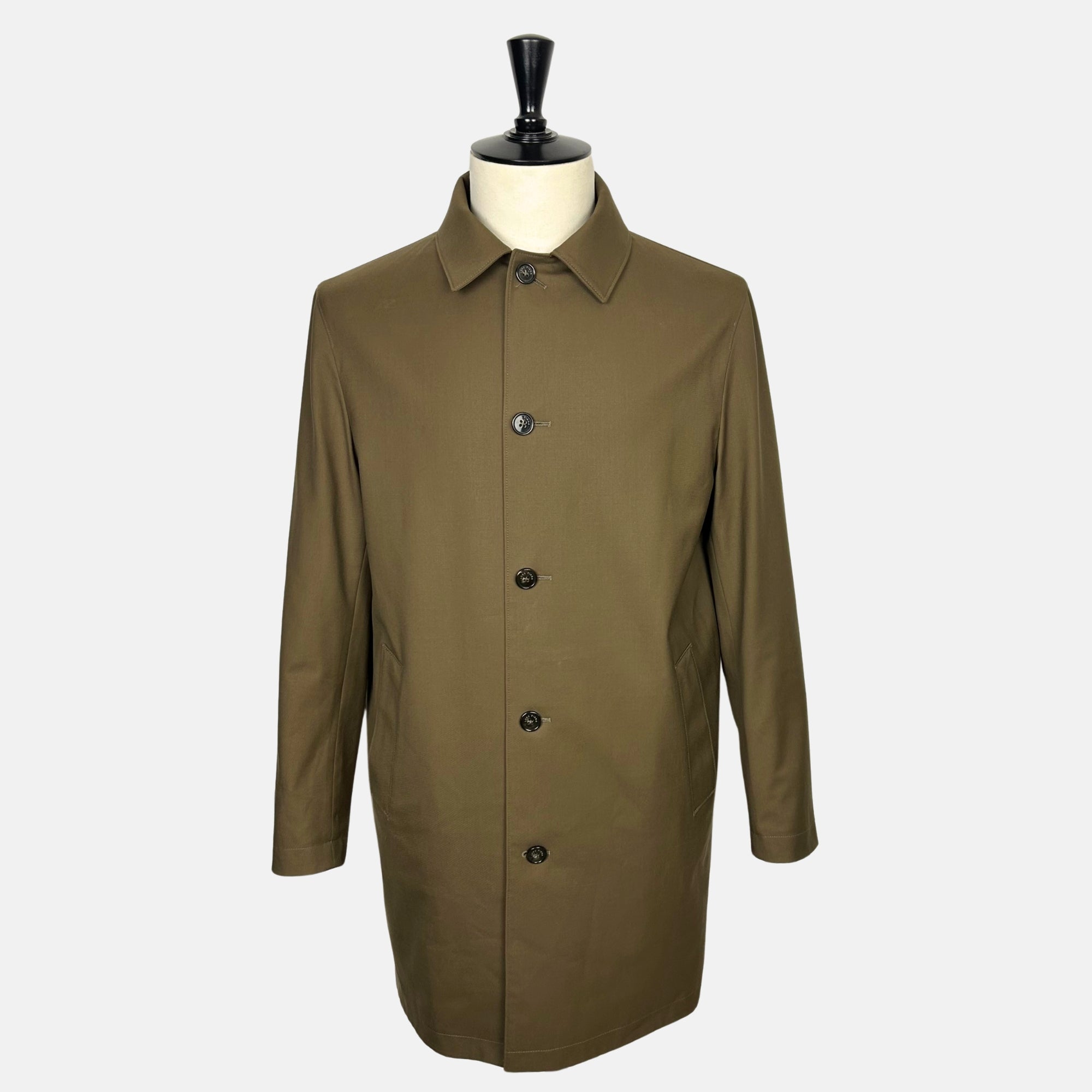 Khaki Reversible Coat made of Virgin Wool/Nylon (M)