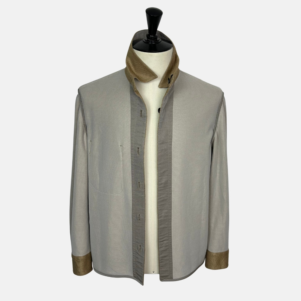 Beige-Camel Overshirt made if Linen (EU 48)