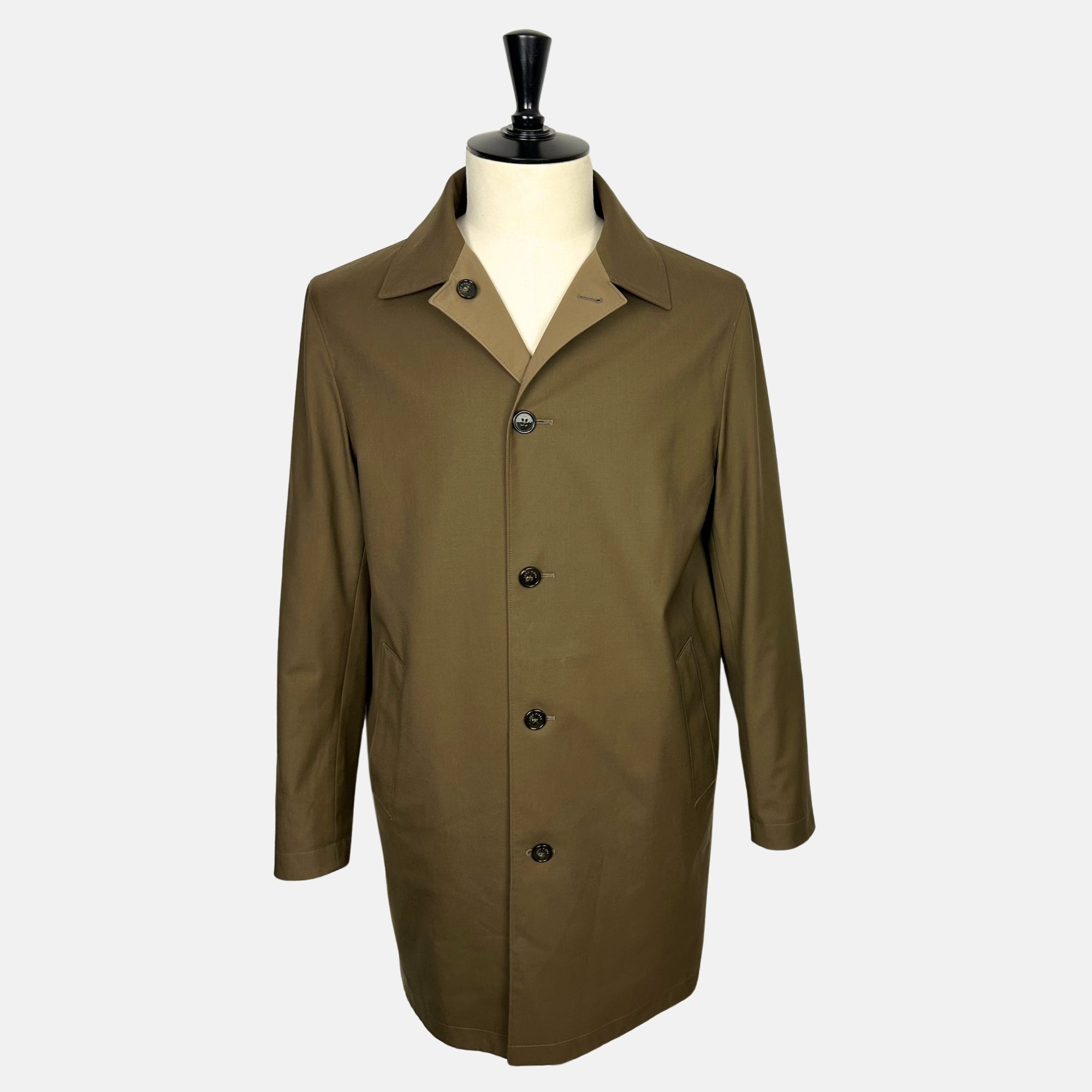 Khaki Reversible Coat made of Virgin Wool/Nylon (M)