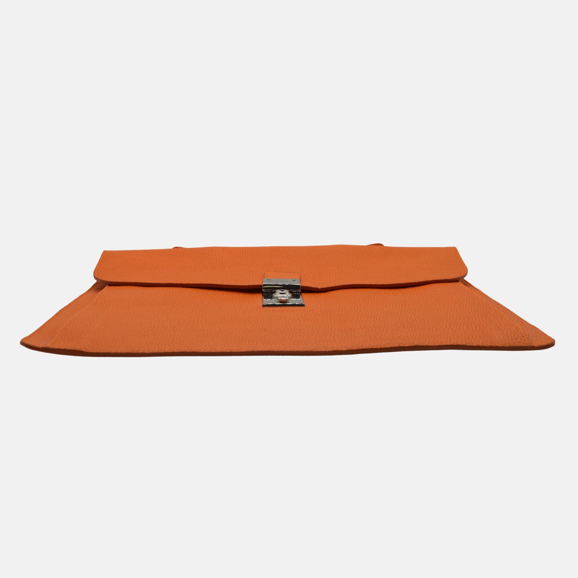 Orange Leather Brief Case