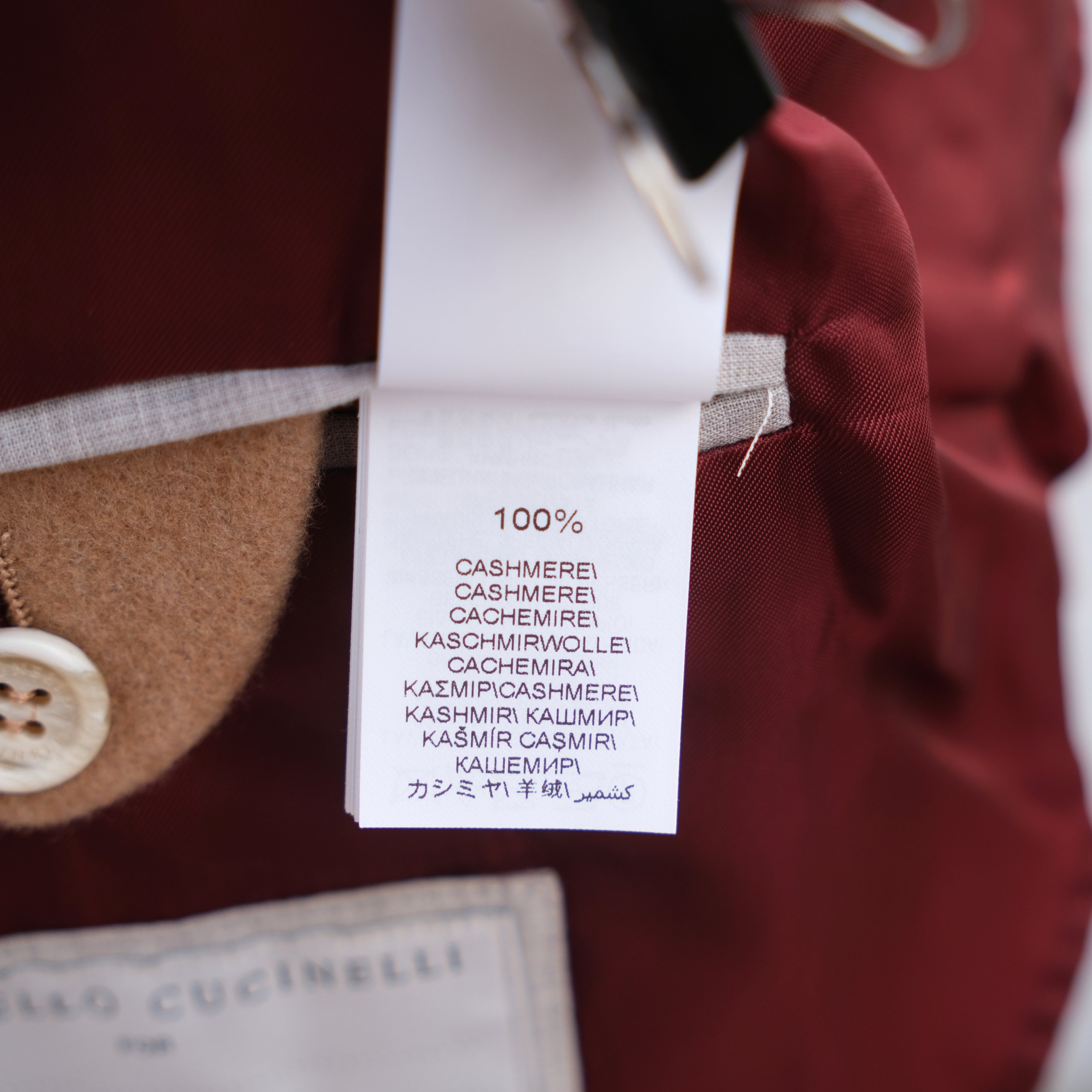 Beige/Vicuna Coat made of Cashmere (EU 46)