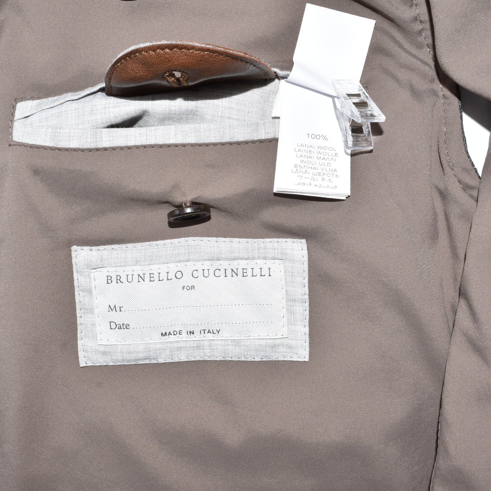 Multicoloured Vest made of Wool/Leather (M)