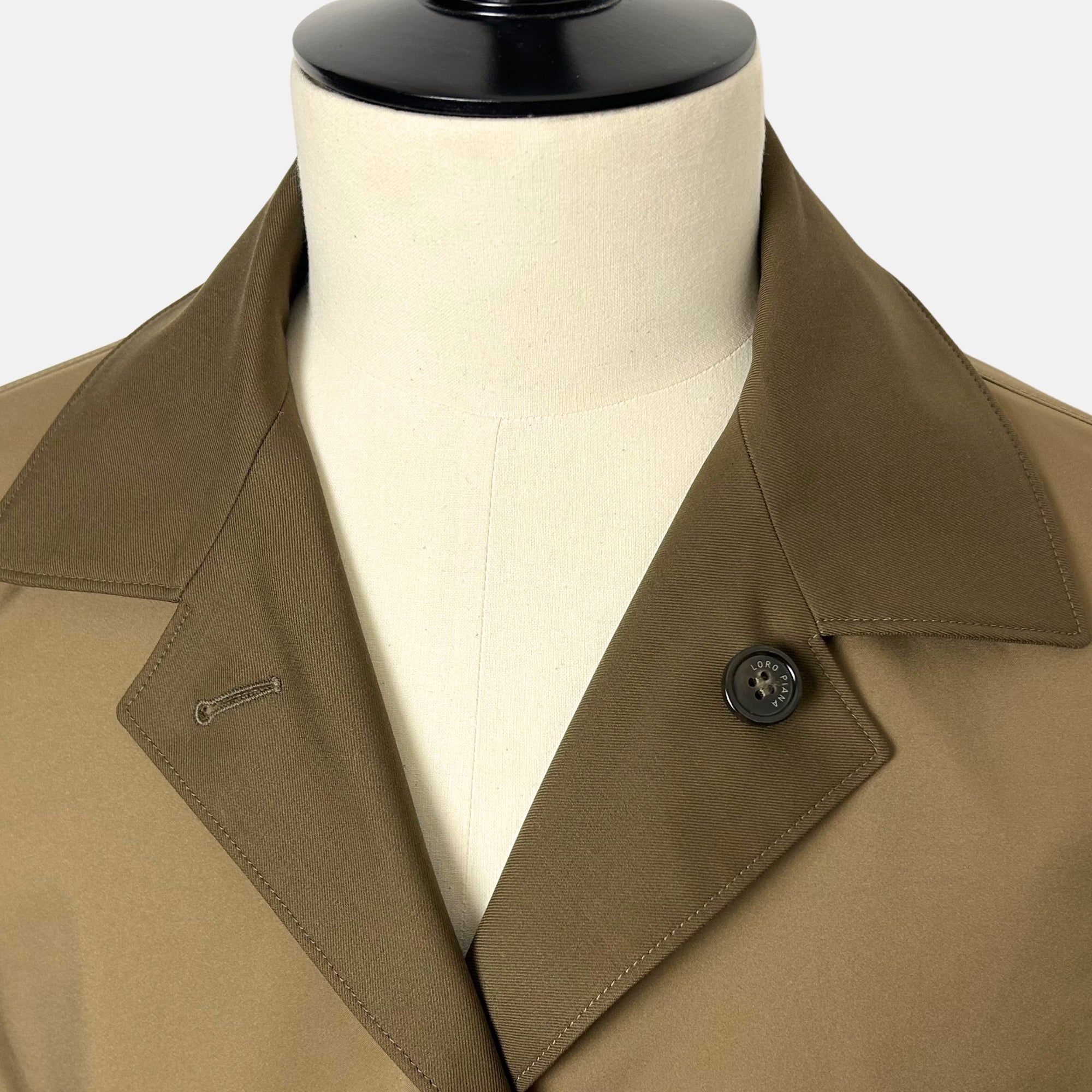 Khaki Reversible Coat made of Virgin Wool/Nylon (M)