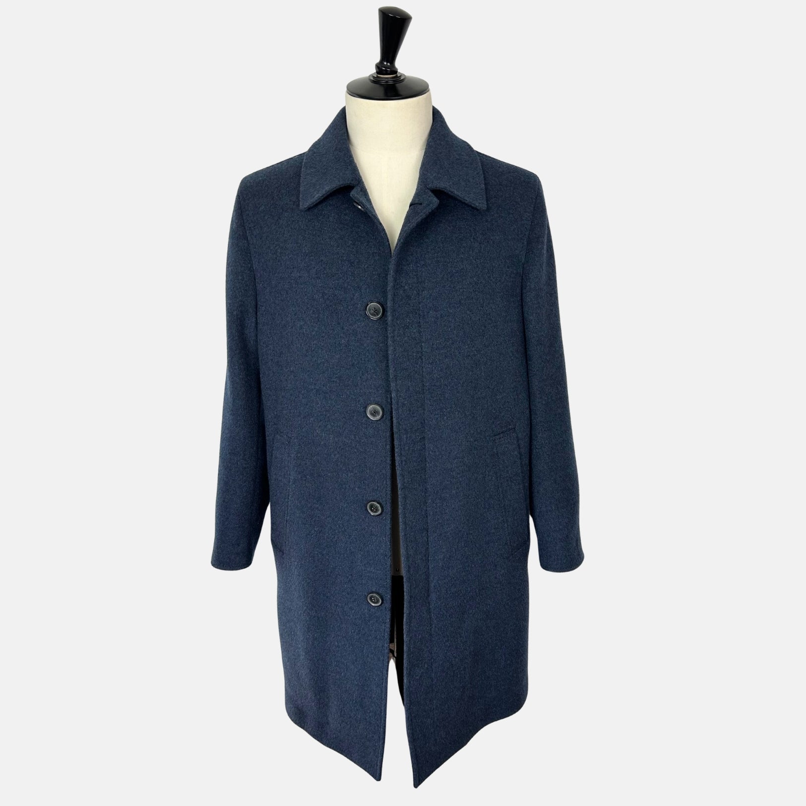 Blue Coat made of Cashmere/Leather Details (EU 48)