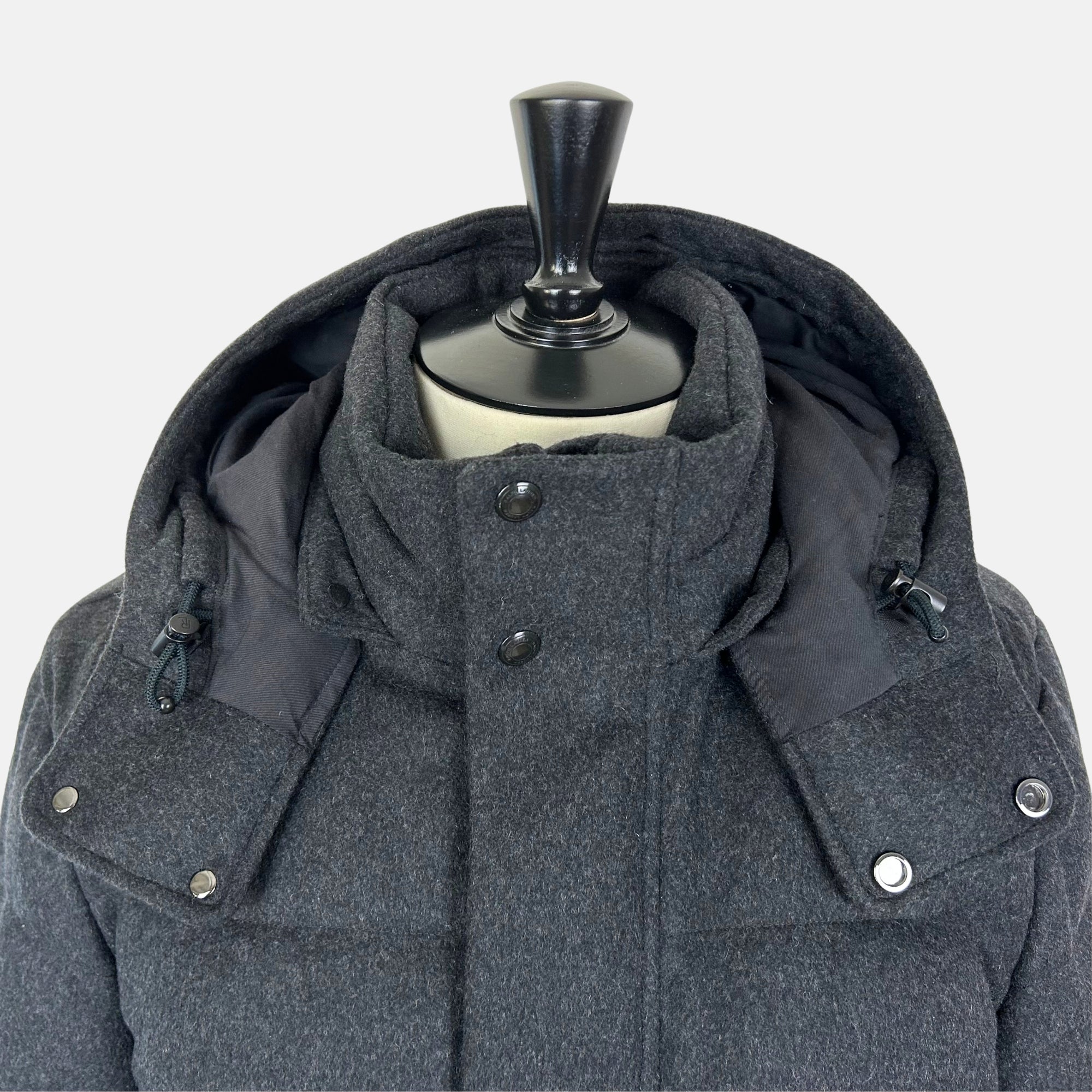 Charcoal  Down Jacket made of Wool/Nylon (M)