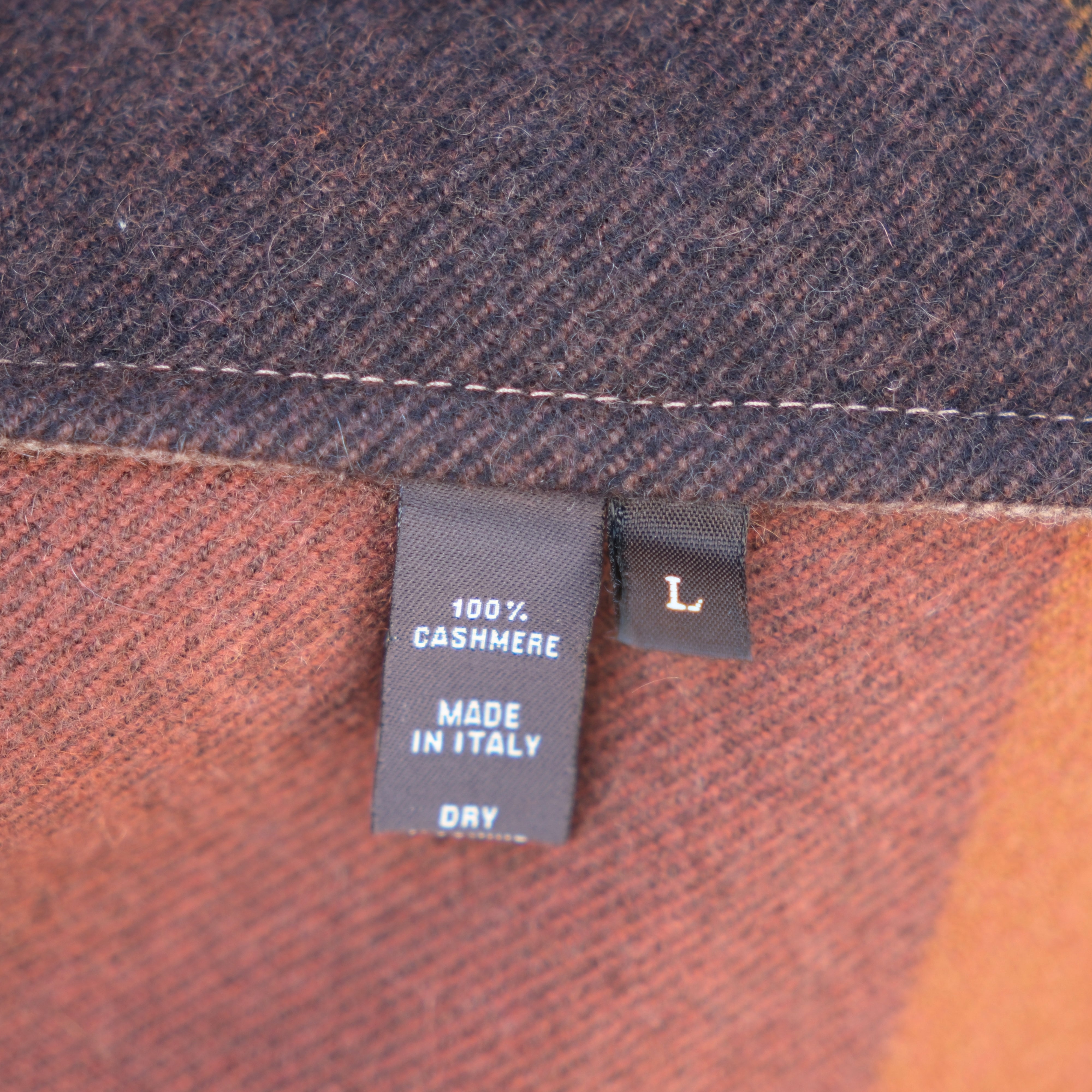 Multicoloured Checkered Coat made of Cashmere (S/L)