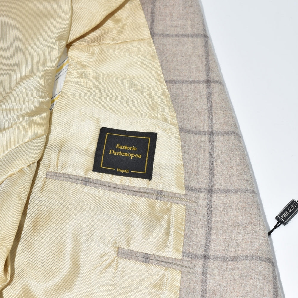 Light Grey Windowpane Wool Blazer
