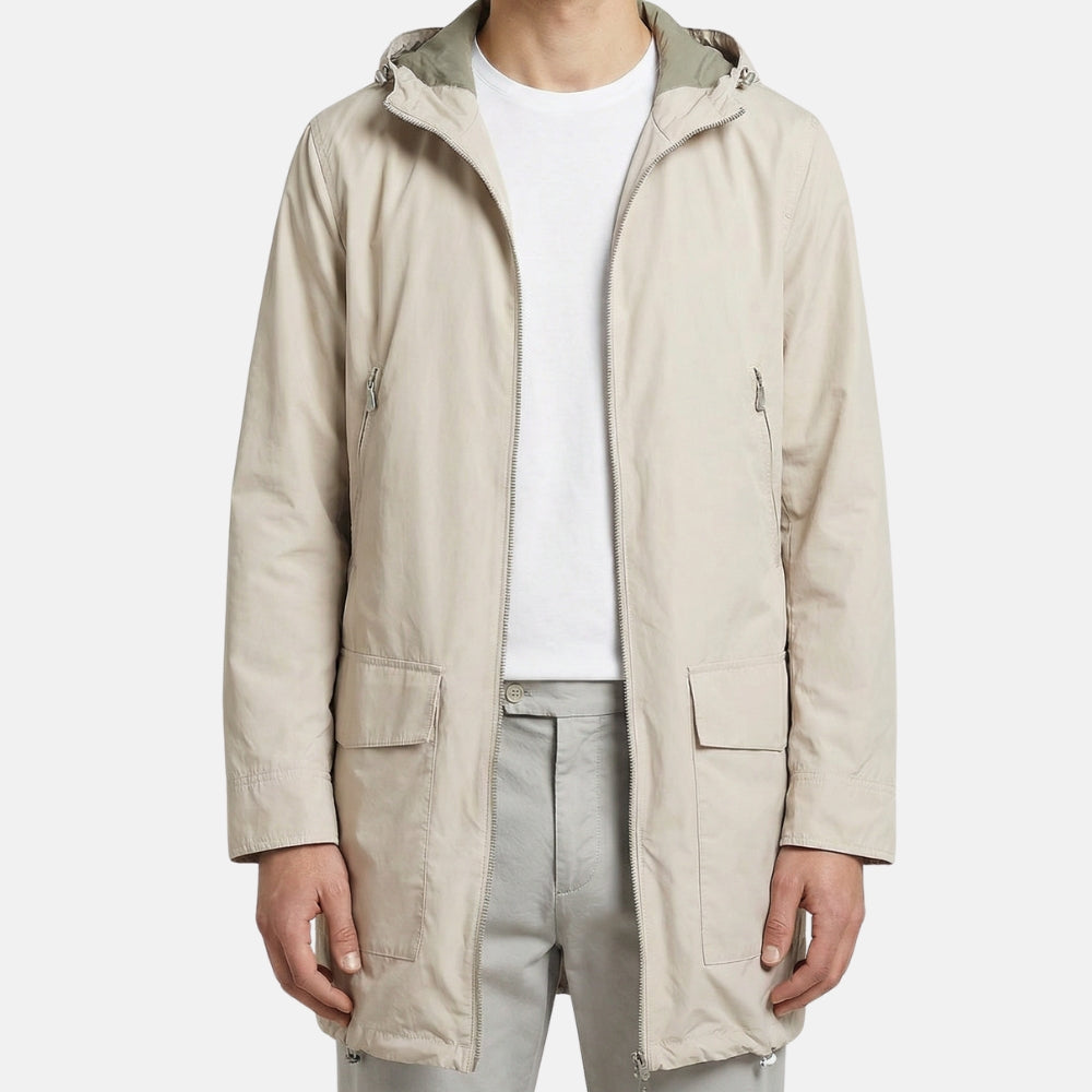 Beige/Olive Reversible Rain Coat (EU 48)
