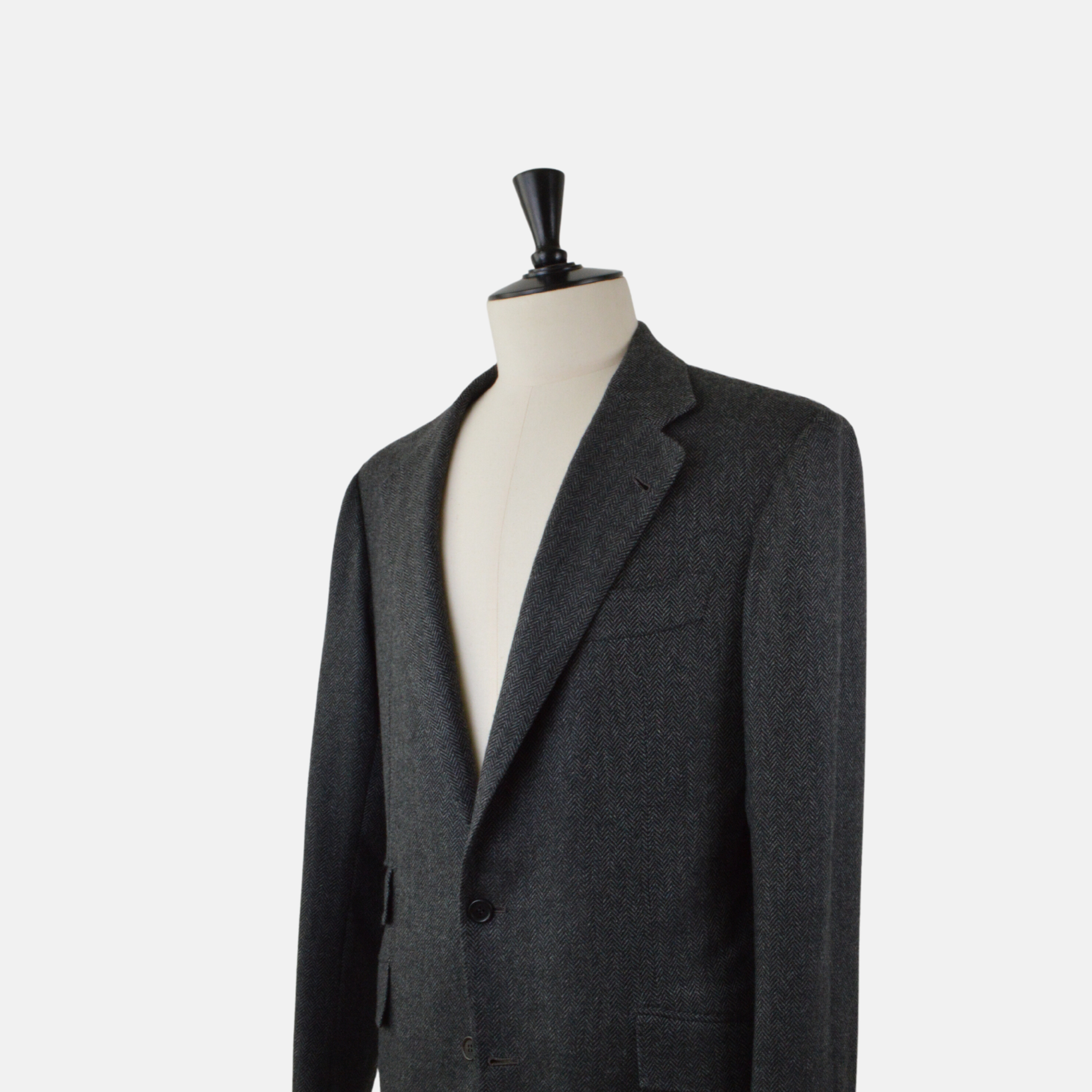 Charcoal Herringbone Blazer made of Cashmere