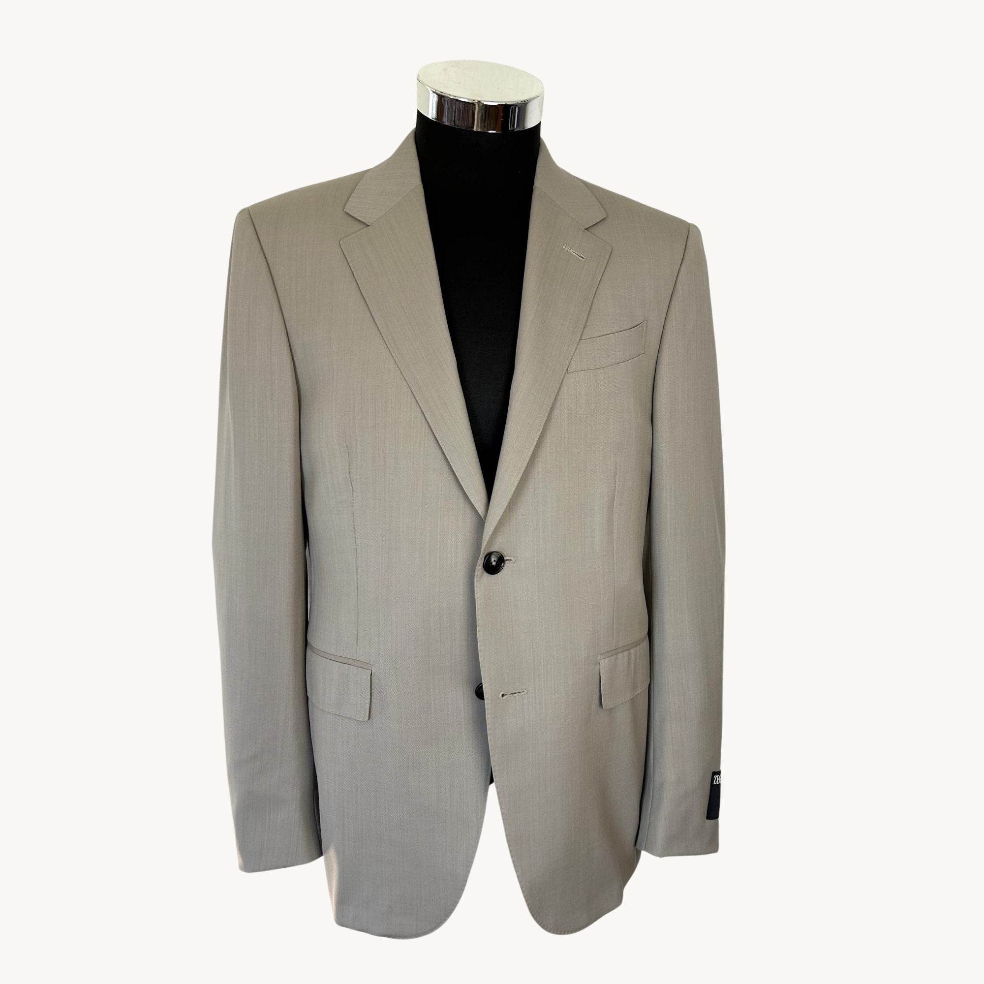 Ecru High Performance Suit made of Wool (50)