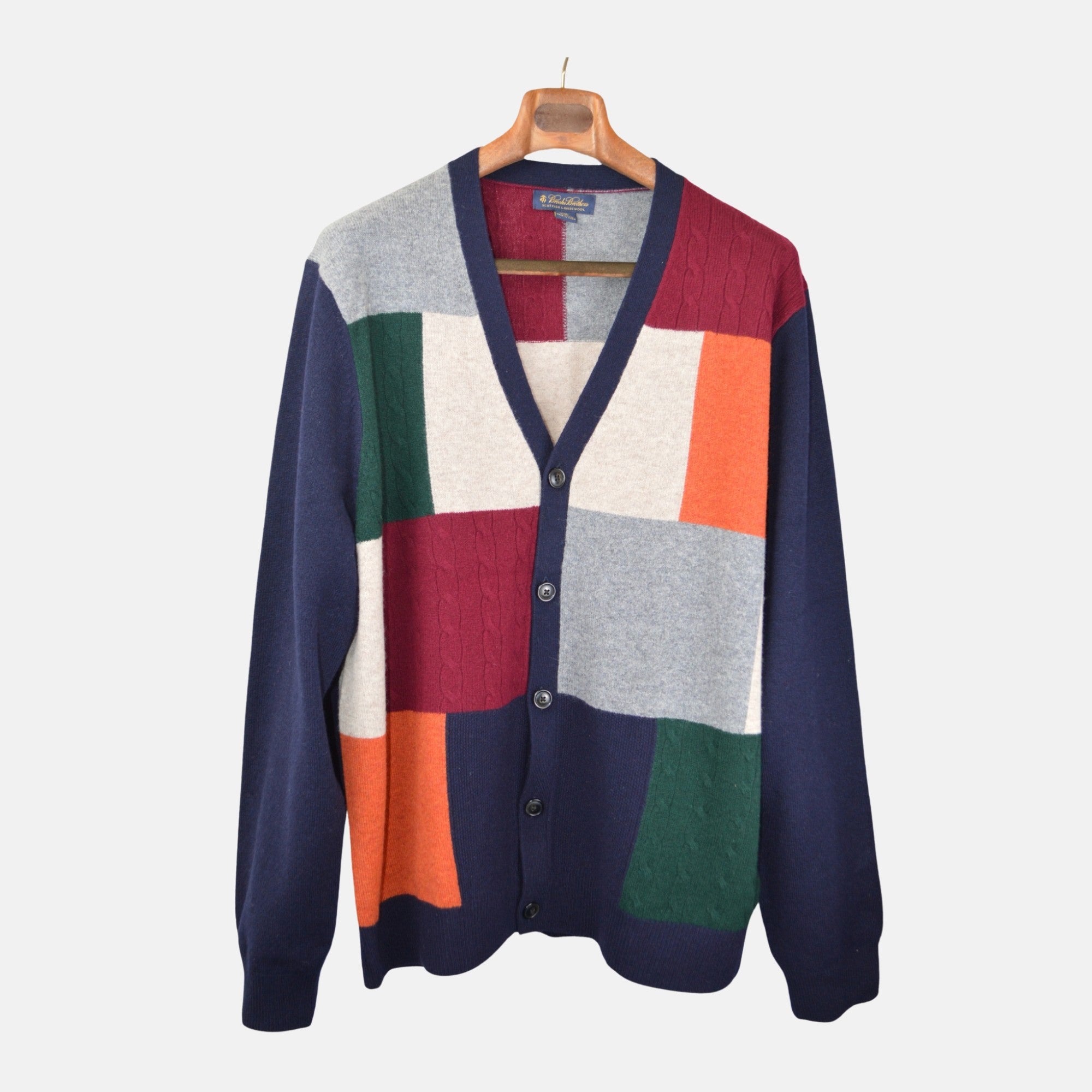 Multicolored Cardigan made of Lambswool (XXL)