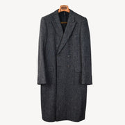 Grey Patterned Double Breasted Coat made of Wool (EU 52)