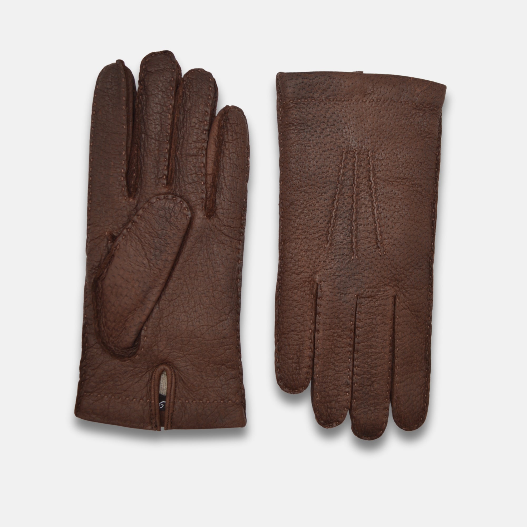 Tan Gloves made of Pecarry / Cashmere