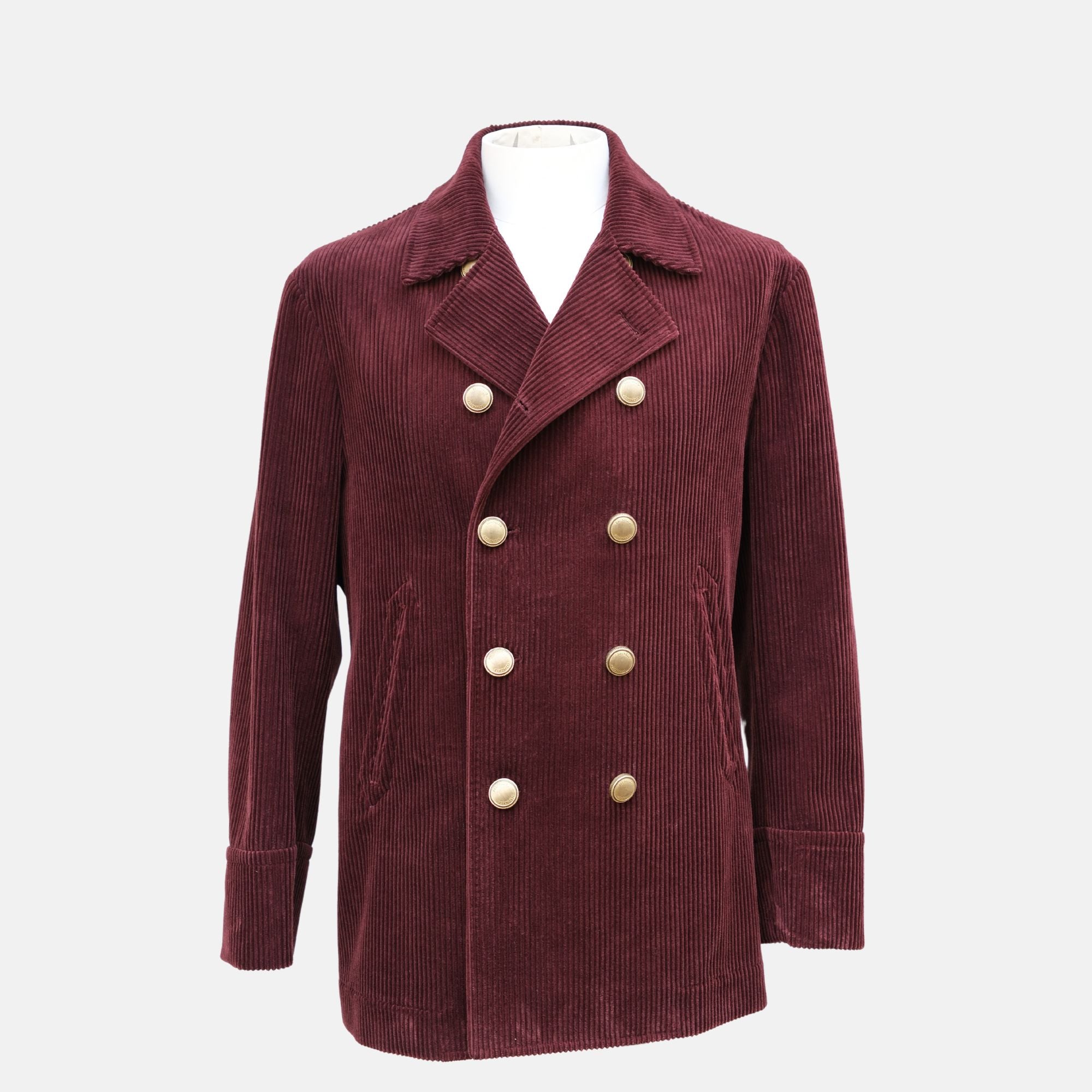 Bordeaux Pea Coat made of Cotton/Cashmere (50)